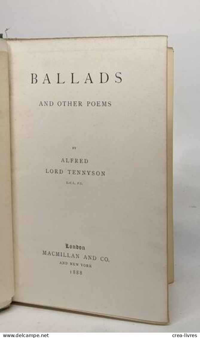 Ballads And Other Poems - Autres & Non Classés