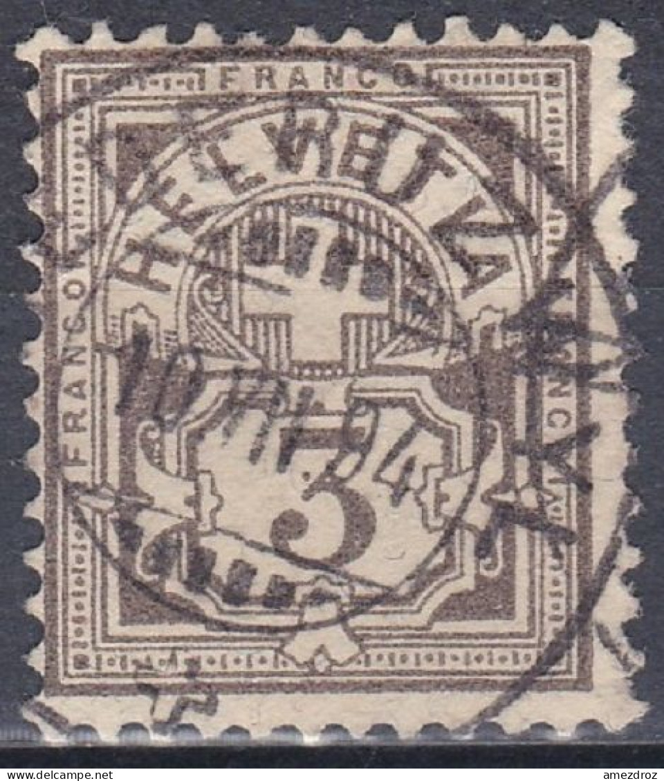 Suisse 1882 N° 64 Croix Et Bouclier  (J18) - Oblitérés