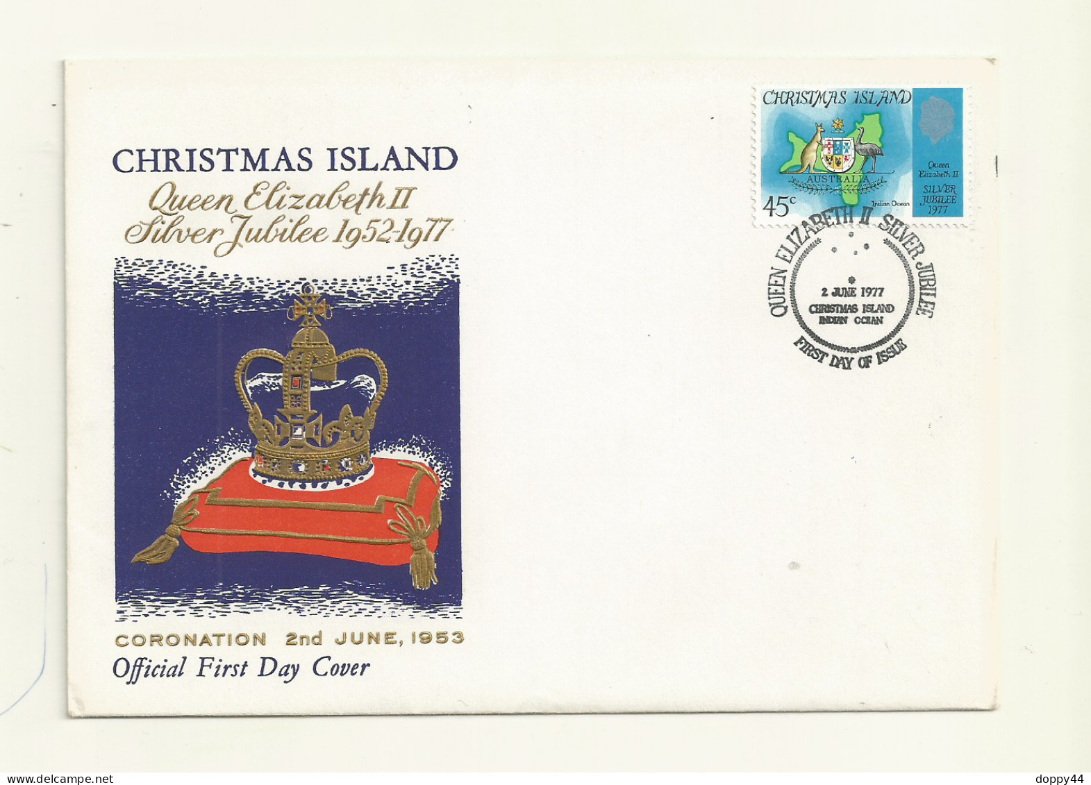 CHRISTMAS ISLAND FDC SILVER JUBILEE - Christmas Island