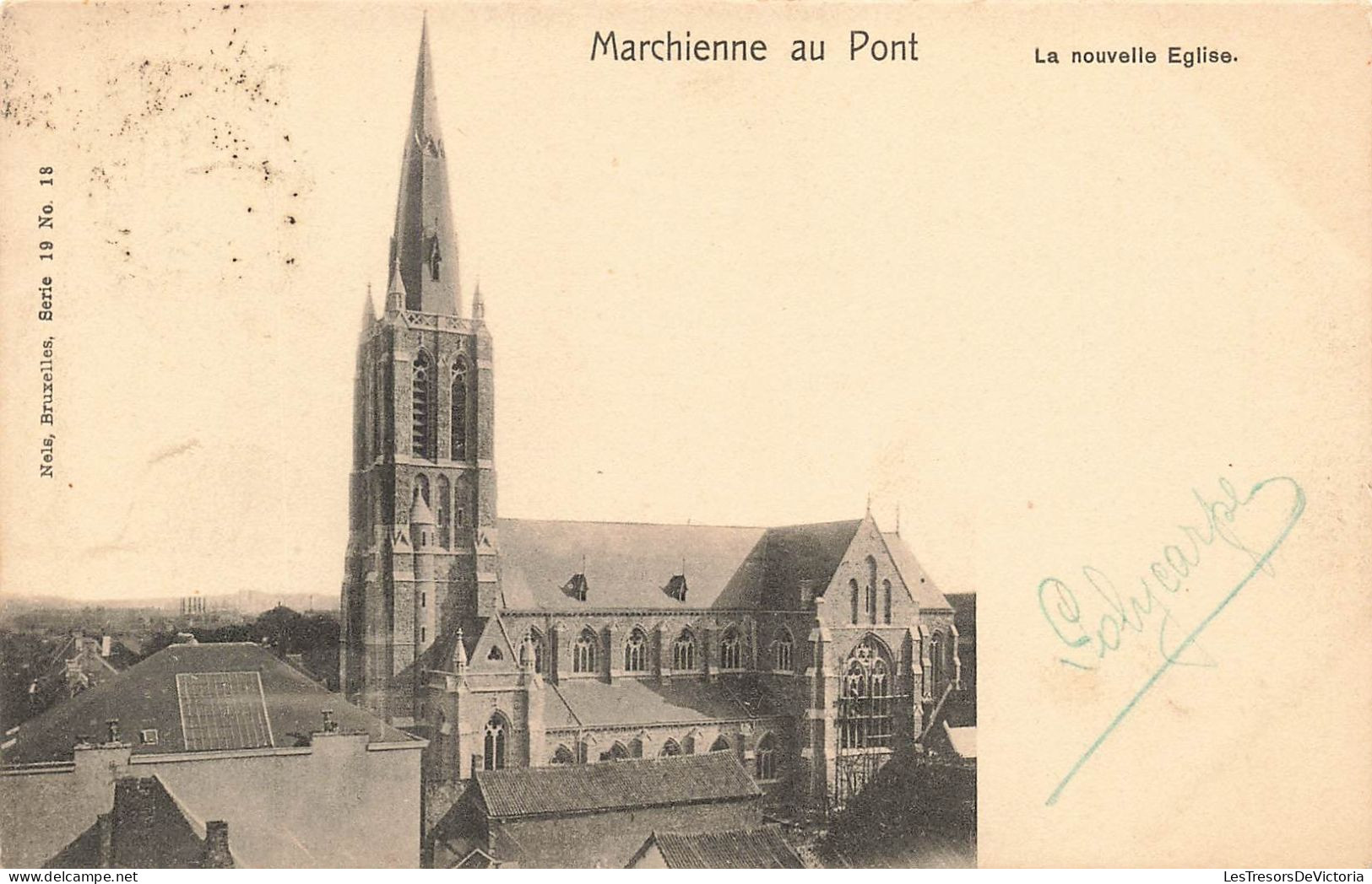 BELGIQUE - Marchienne-au-Pont - La Nouvelle église - Carte Postale Ancienne - Charleroi