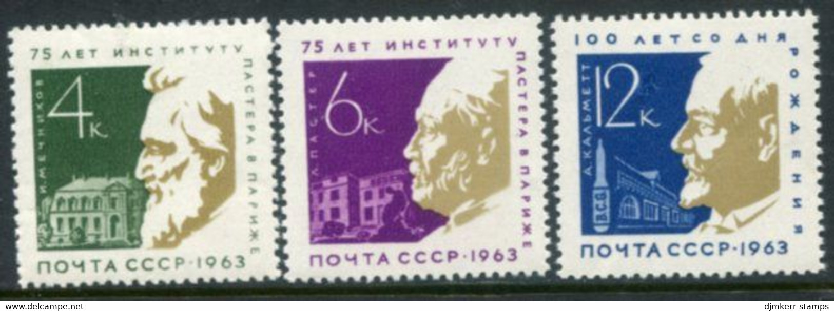 SOVIET UNION 1963 Pasteur Institute  MNH / **.  Michel 2820-22 - Nuovi