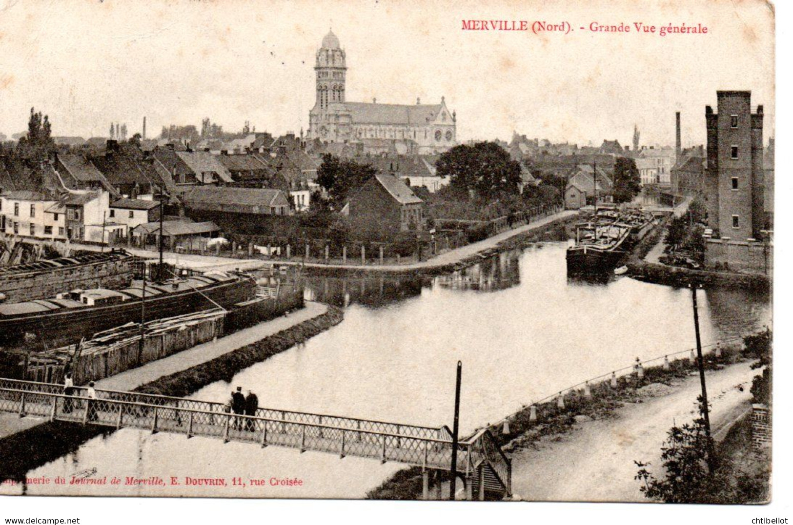 59	915	Merville	Grande Vue Générale		Circulée 	1905 - Merville