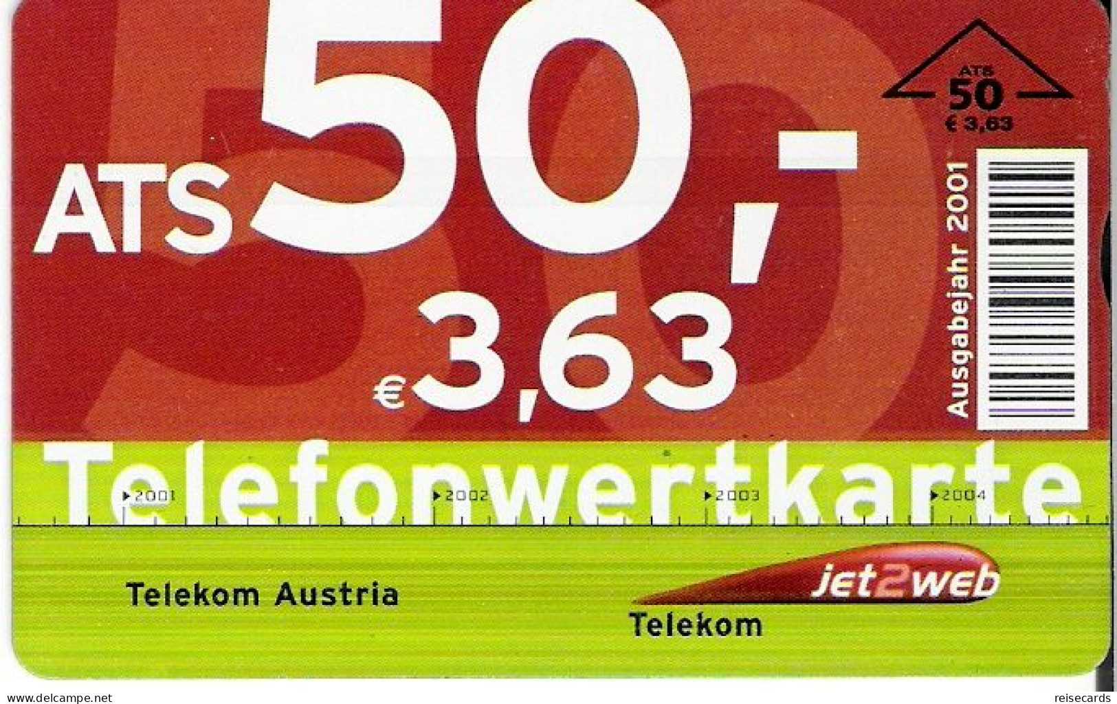 Austria: Telekom Austria 101A Telefonwertkarte - Autriche