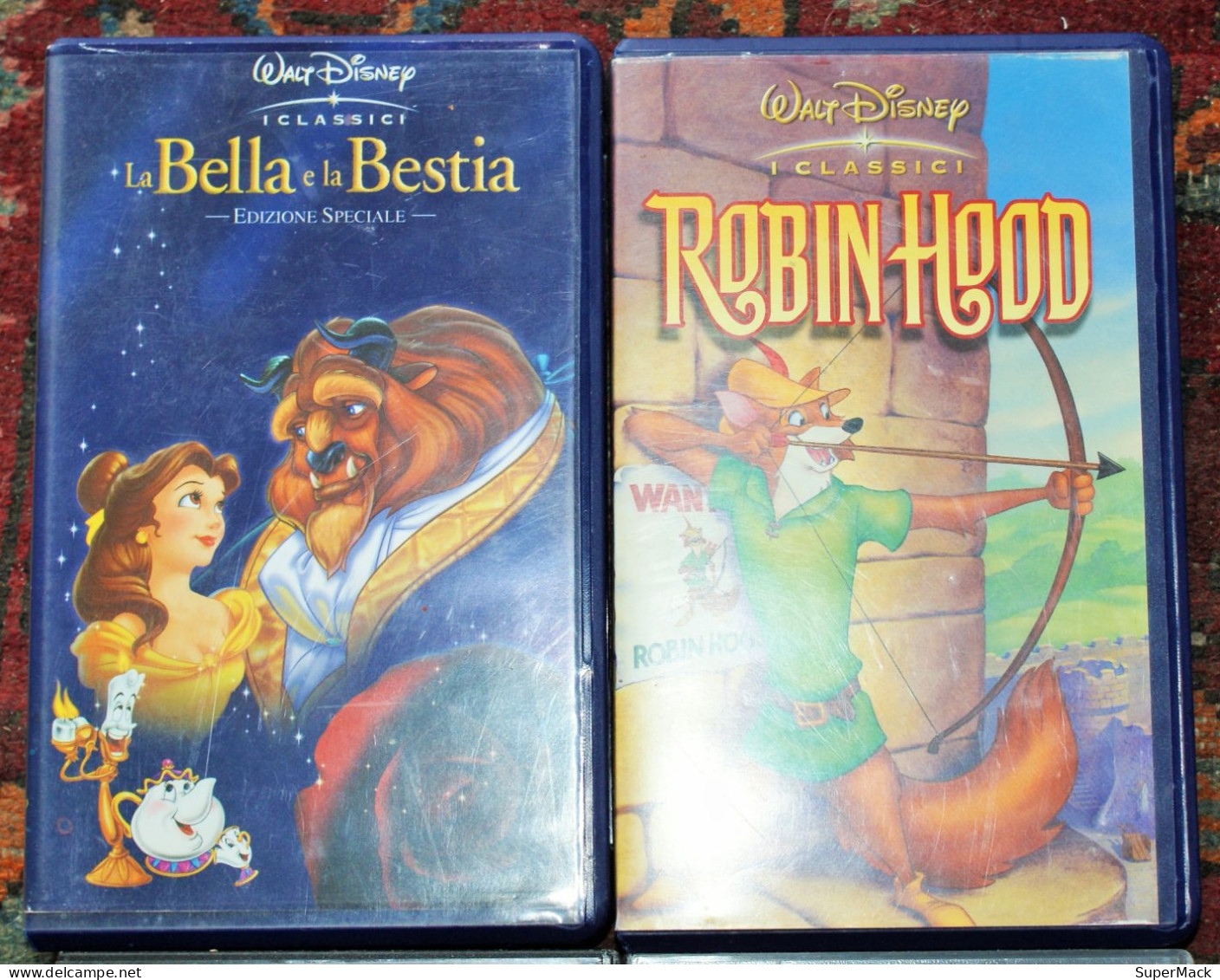 Lot De 4 Cassettes VHS Walt Disney (VERSION ITALIENNE) - Cartoons