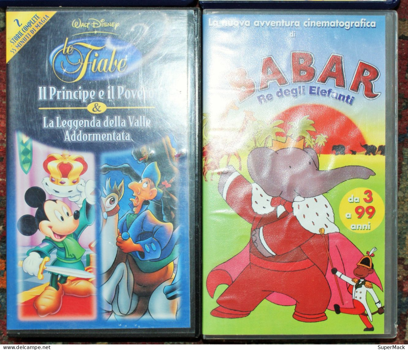 Lot De 4 Cassettes VHS Walt Disney (VERSION ITALIENNE) - Dibujos Animados