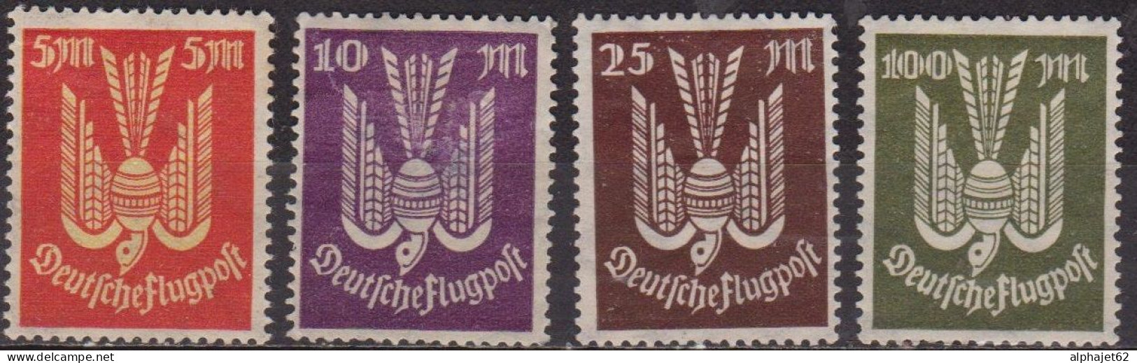 Oiseau - ALLEMAGNE - Deutsche Flugpost - Poste Aérienne - N° 15-16-17-18 * - 1922 - Posta Aerea & Zeppelin