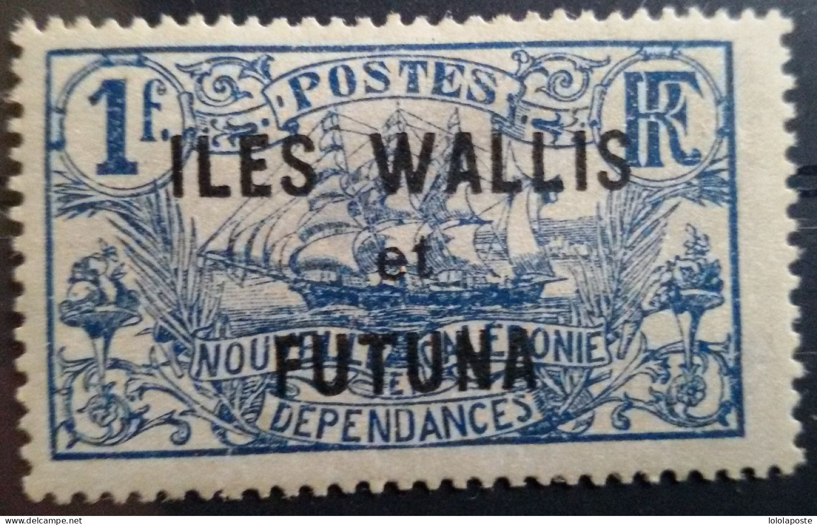 WALLIS - N° 36a Neuf (*) Sans La Surcharge 1F50 Signé Très Récemment Par Calves (jacquard) - 2 Photos - Unused Stamps