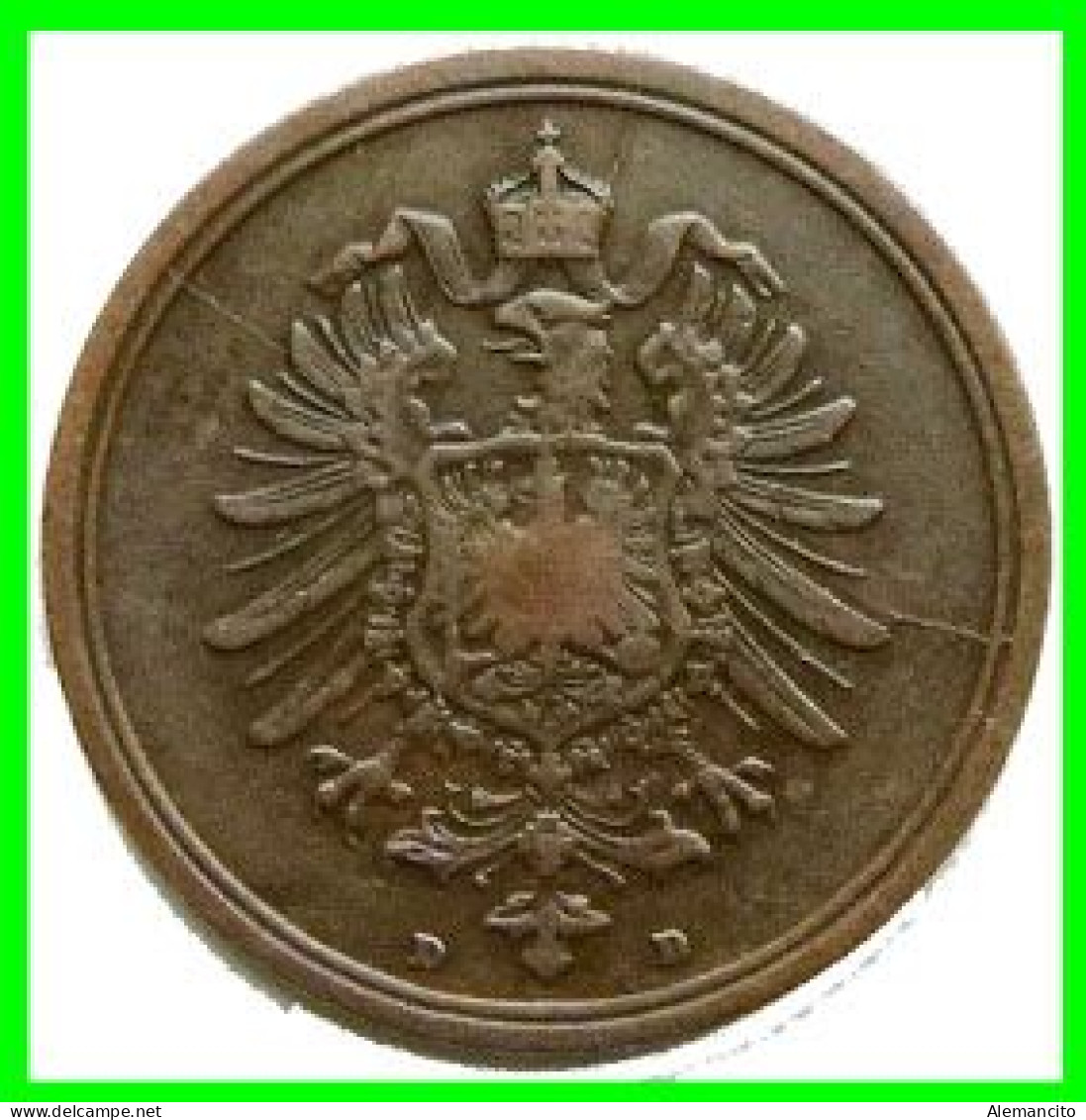 ALEMANIA – GERMANY - IMPERIO MONEDA DE COBRE DIAMETRO 17.5 Mm. DEL AÑO 1875 – CECA-D- KM-1  GOBERNANTE: GUILLERMO I - 1 Pfennig