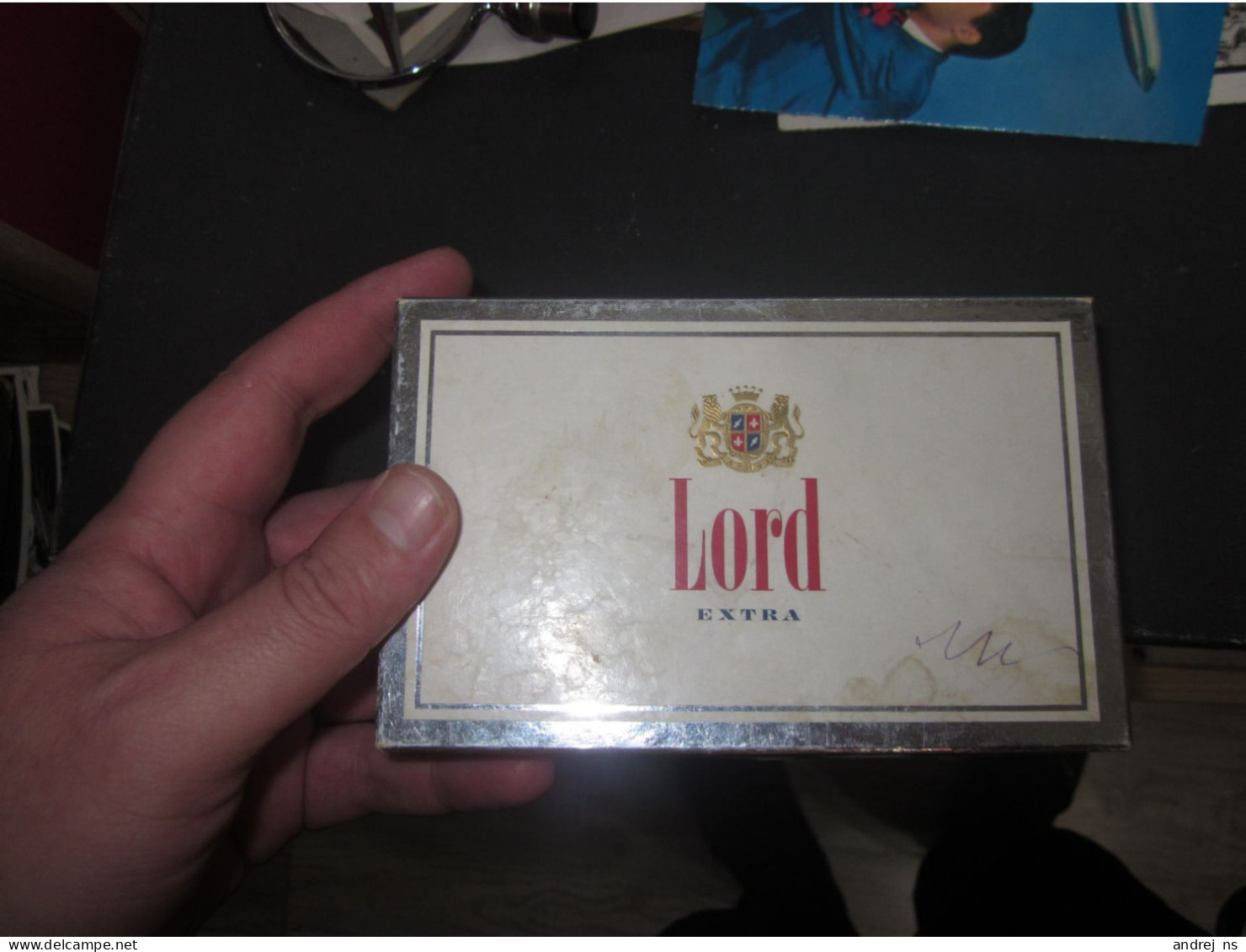 Old Cardboard Tobacco Box Lord Extra 50 Cigaretten Im Rauch Nikotinarm 14x9x3.3 Cm - Empty Tobacco Boxes