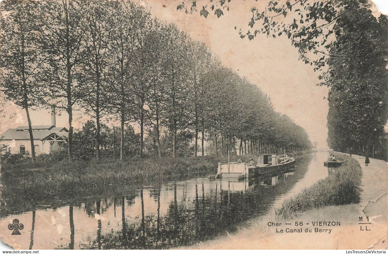 FRANCE - Cher - Vierzon - Le Canal Du Berry - Barques - Carte Postale Ancienne - Vierzon