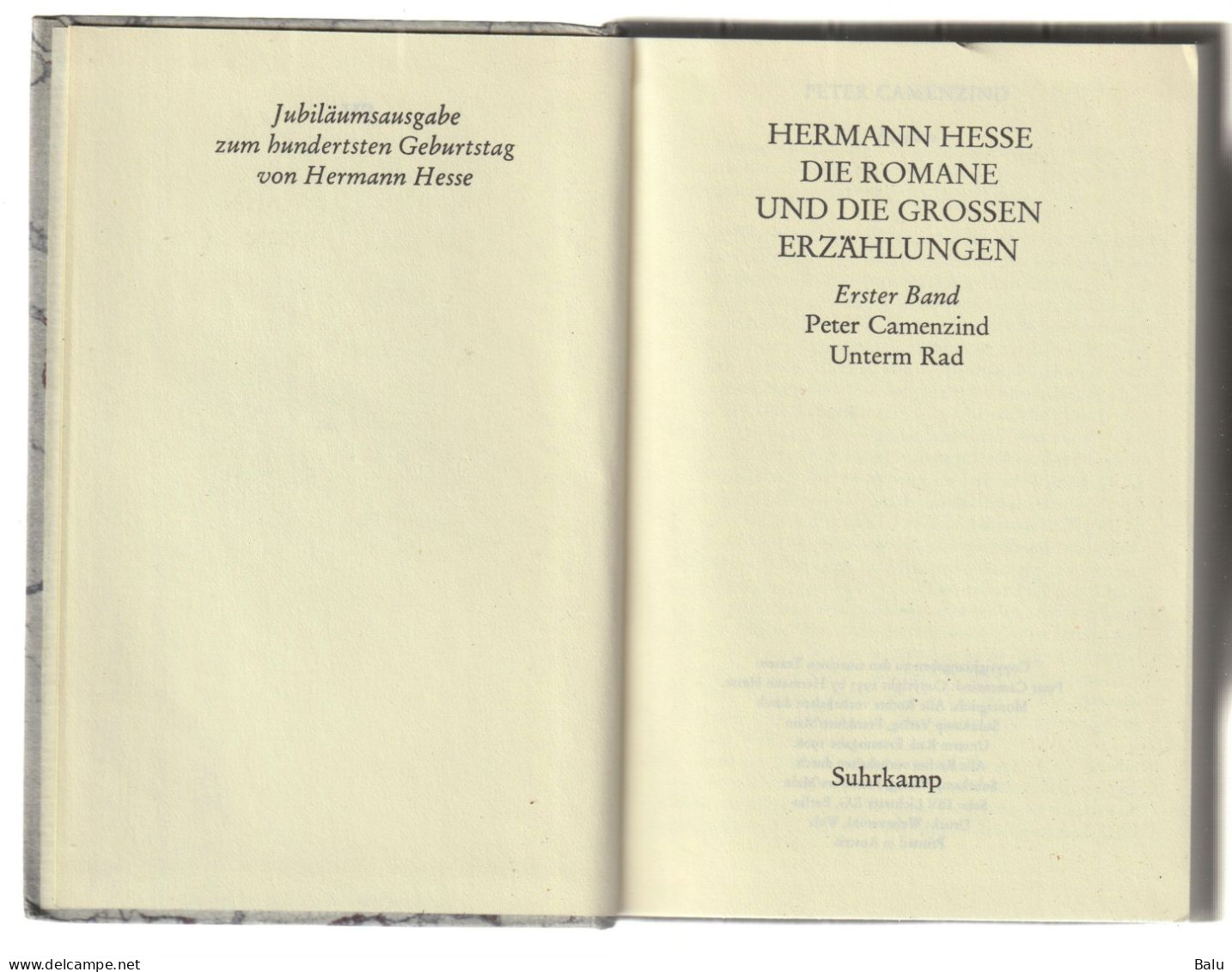 Hermann Hesse Jubiläumsausgabe Zum 100. Geburtstag. Die Romane Und Die Grossen Erzählungen, 4 Scans - Autres & Non Classés