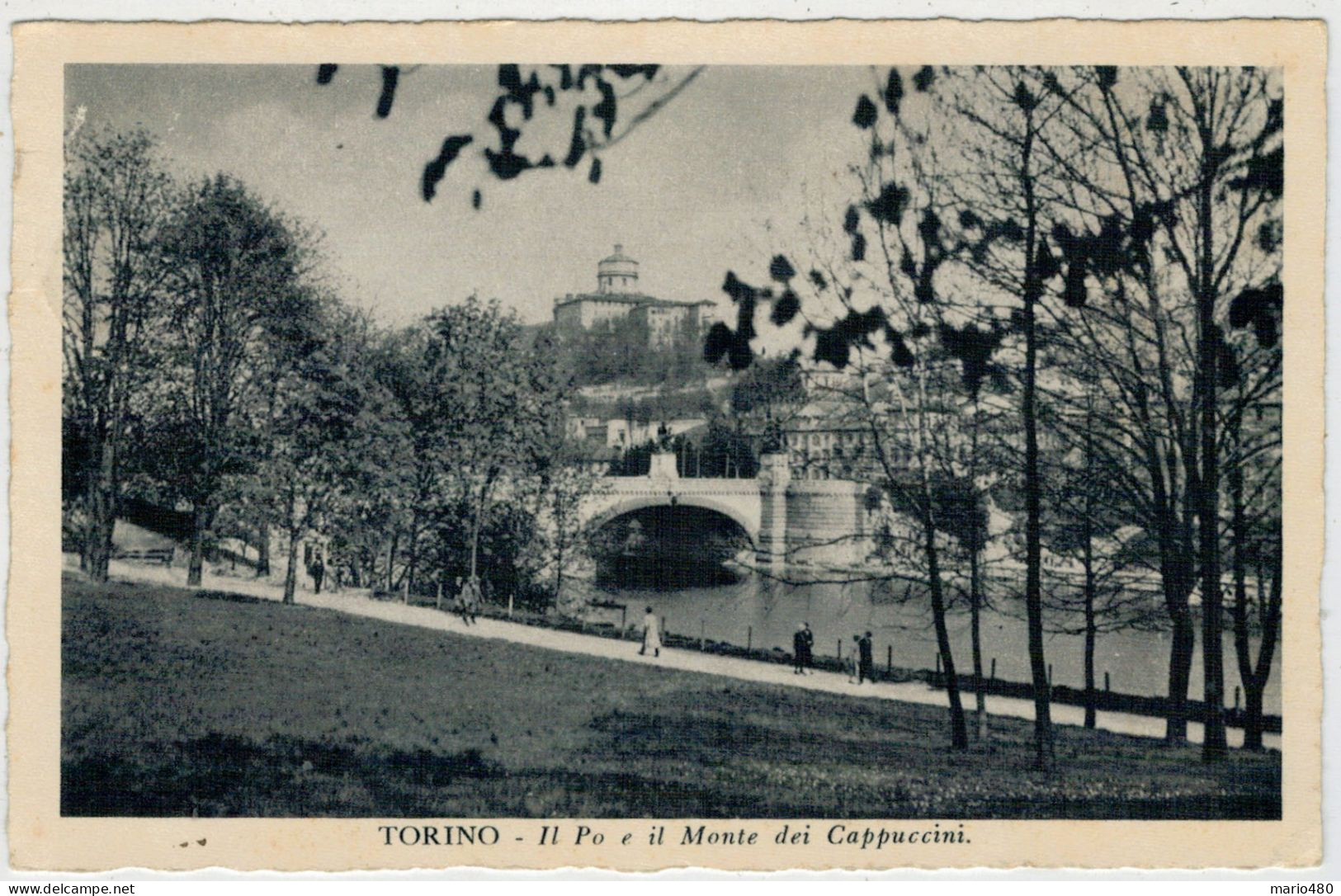 TORINO  IL  PO  E  IL  MONTE  DEI  CAPPUCCINI       (VIAGGIATA) - Panoramische Zichten, Meerdere Zichten