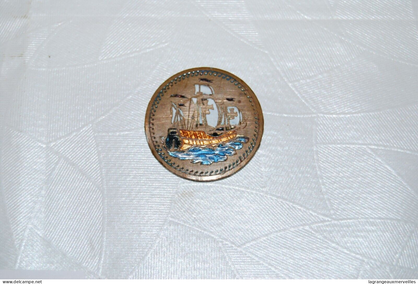 C101 Médaille - Ancien Jeton - Décor Maritime - Autres & Non Classés