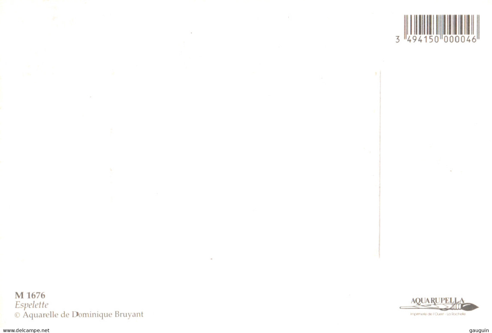 CPM - ESPELETTE - Aquarelles Illustration D.Bruyant … LOT 2 CP / Edition Aquarupella - Espelette