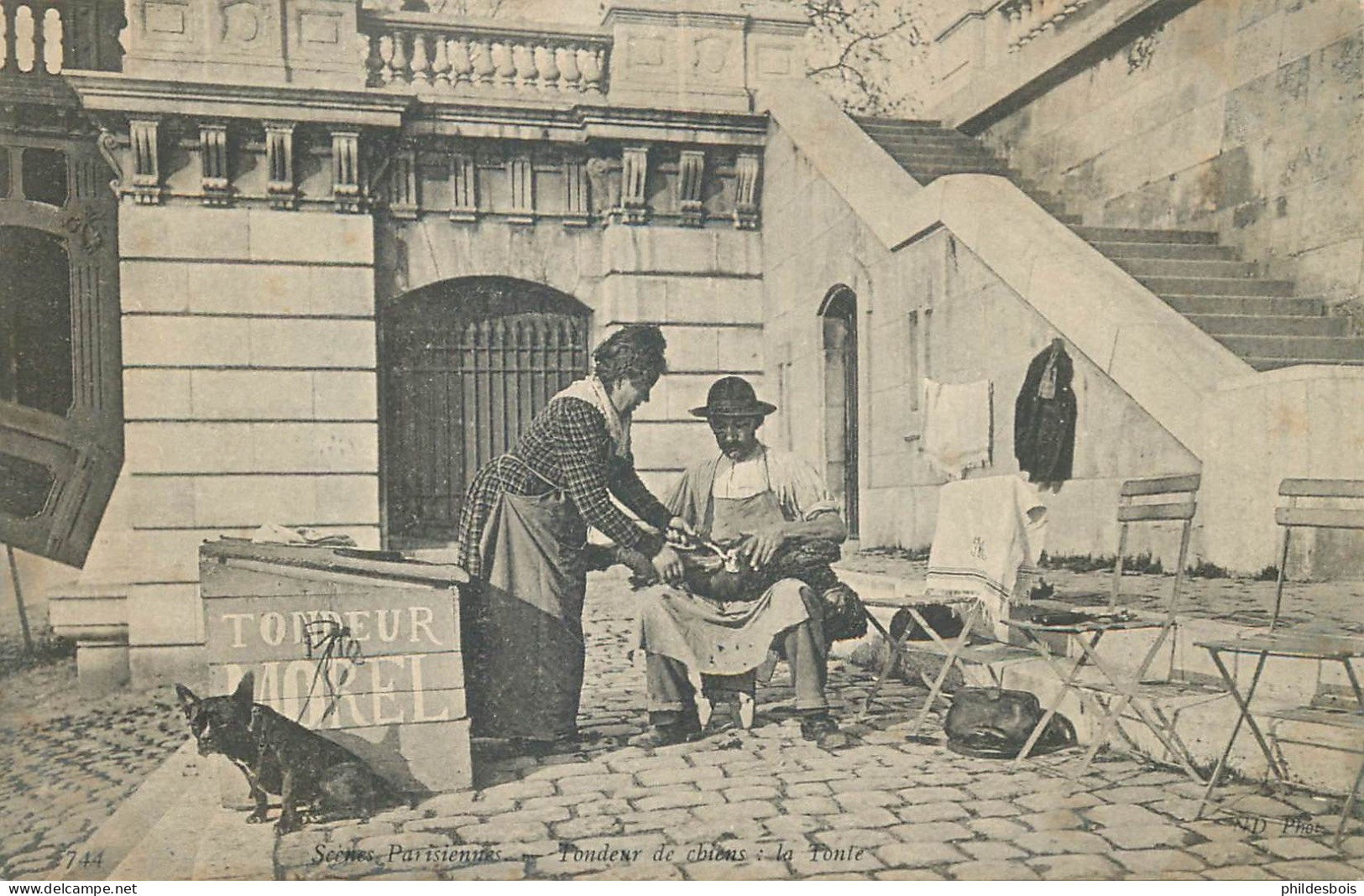 PARIS  ( Scenes Parisiennes )  TONDEUR DE CHIENS  La Tonte - Straßenhandel Und Kleingewerbe