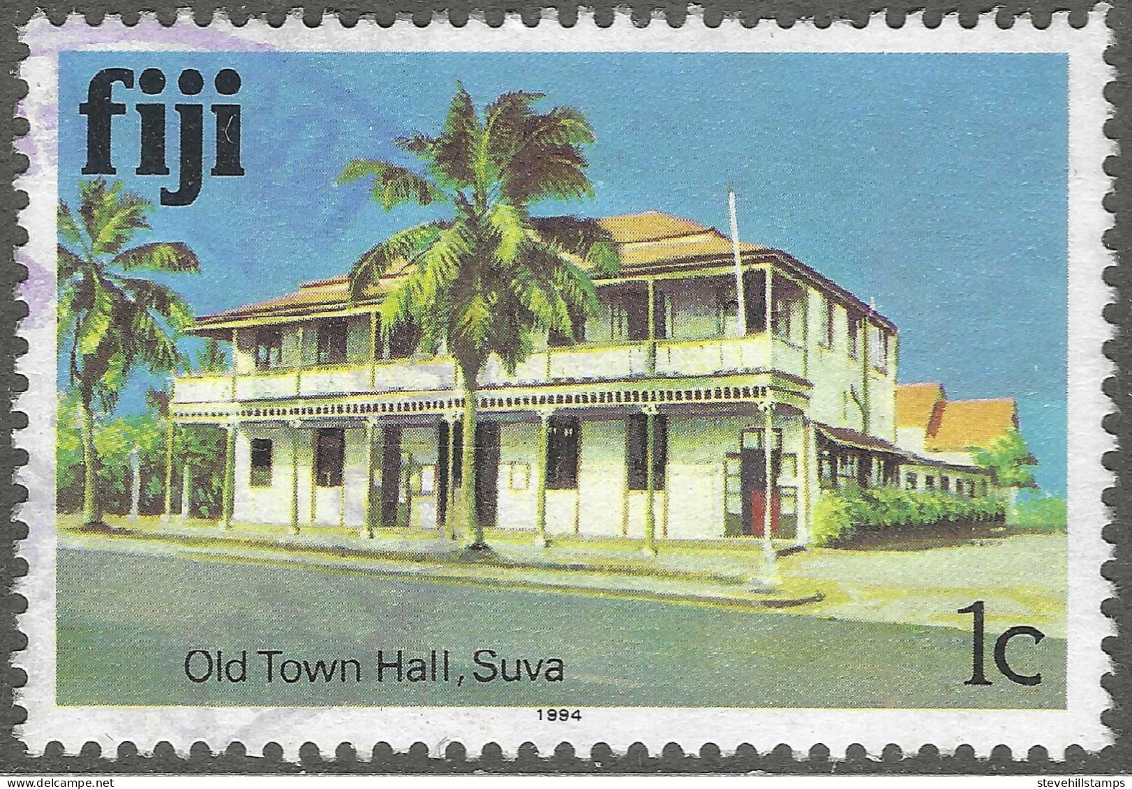 Fiji. 1979 Architecture. 1c Used. 1994 Date Imprint. SG 580A - Fidji (1970-...)