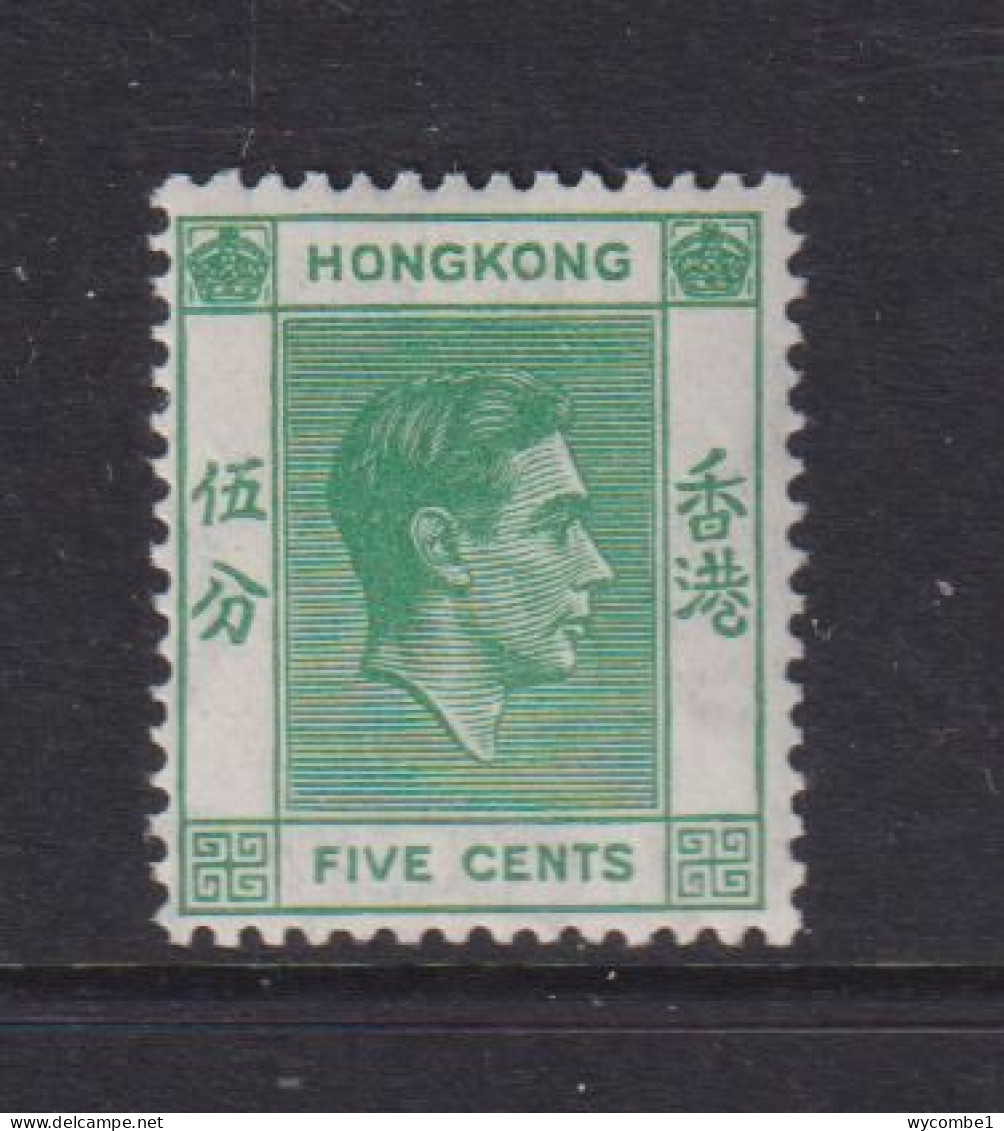HONG KONG  -  1938-52 George VI Multiple Script CA 5c Hinged Mint - Neufs