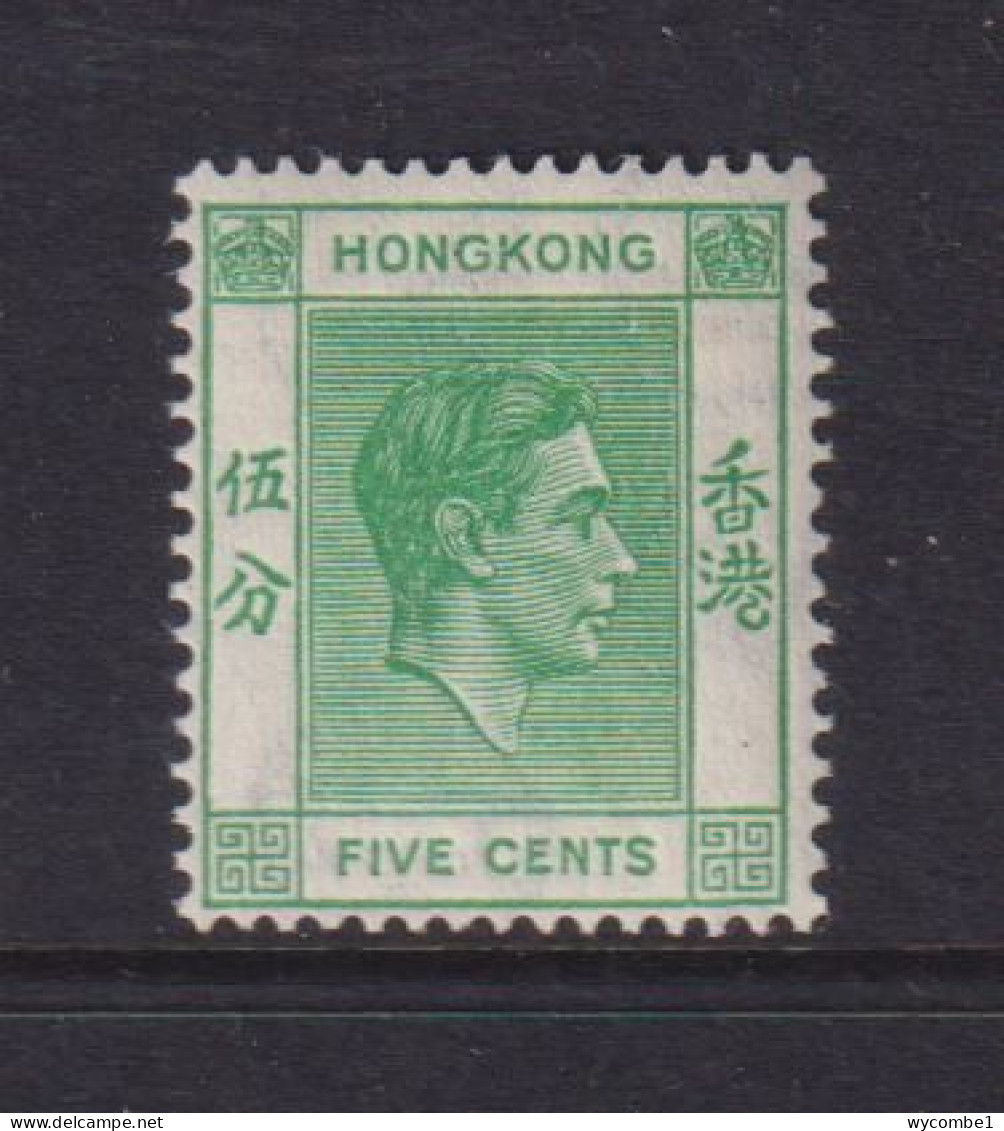 HONG KONG  -  1938-52 George VI Multiple Script CA 5c Hinged Mint - Nuovi