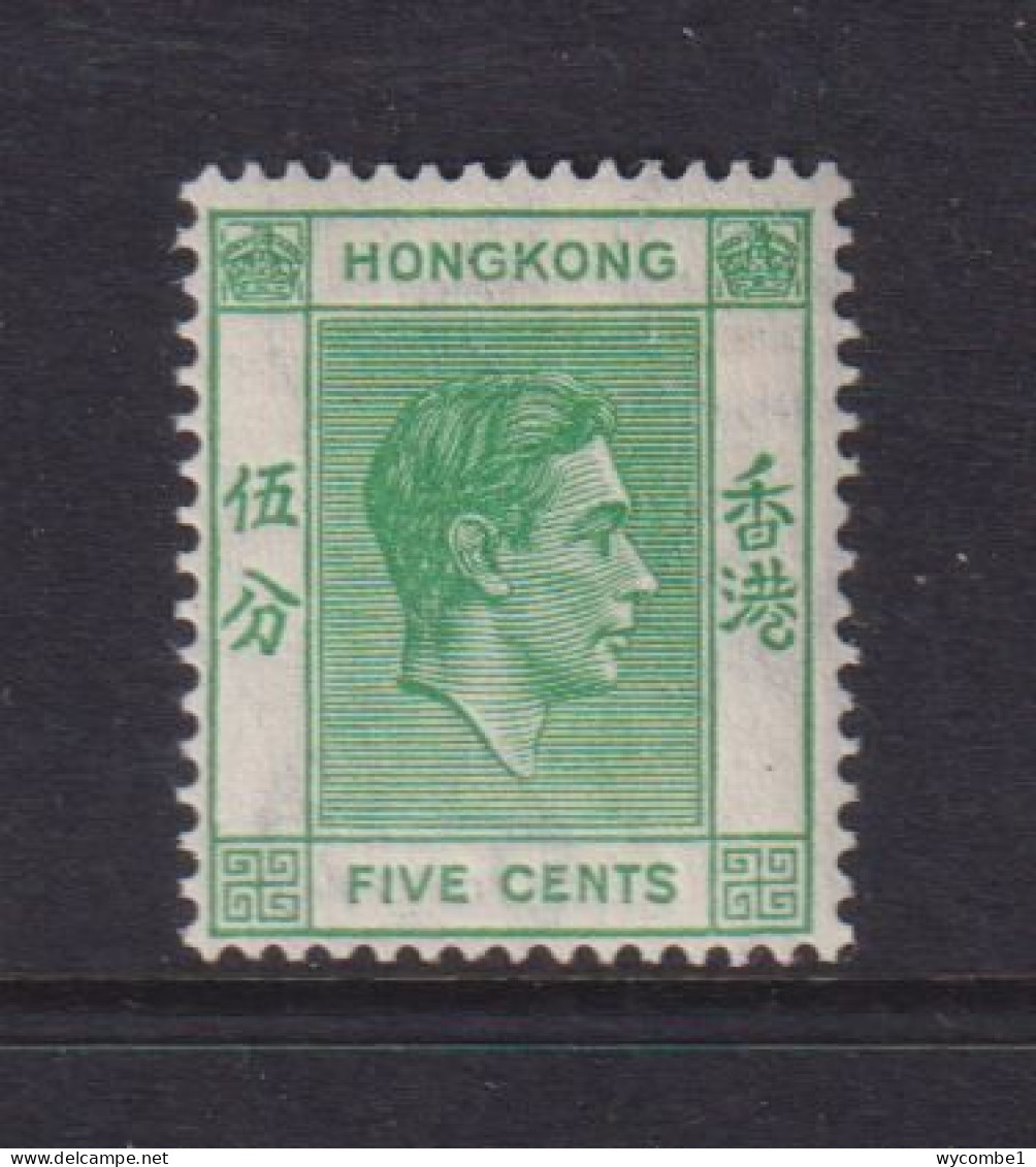 HONG KONG  -  1938-52 George VI Multiple Script CA 5c Hinged Mint - Ungebraucht