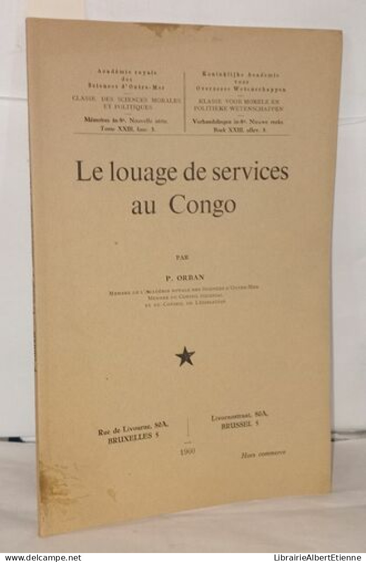 Le Louage De Services Au Congo - Sciences