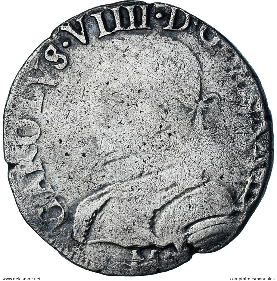 France, Charles IX, Teston, 1573, Toulouse, 2nd Type, TB, Argent, Gadoury:429 - 1560-1574 Karel I