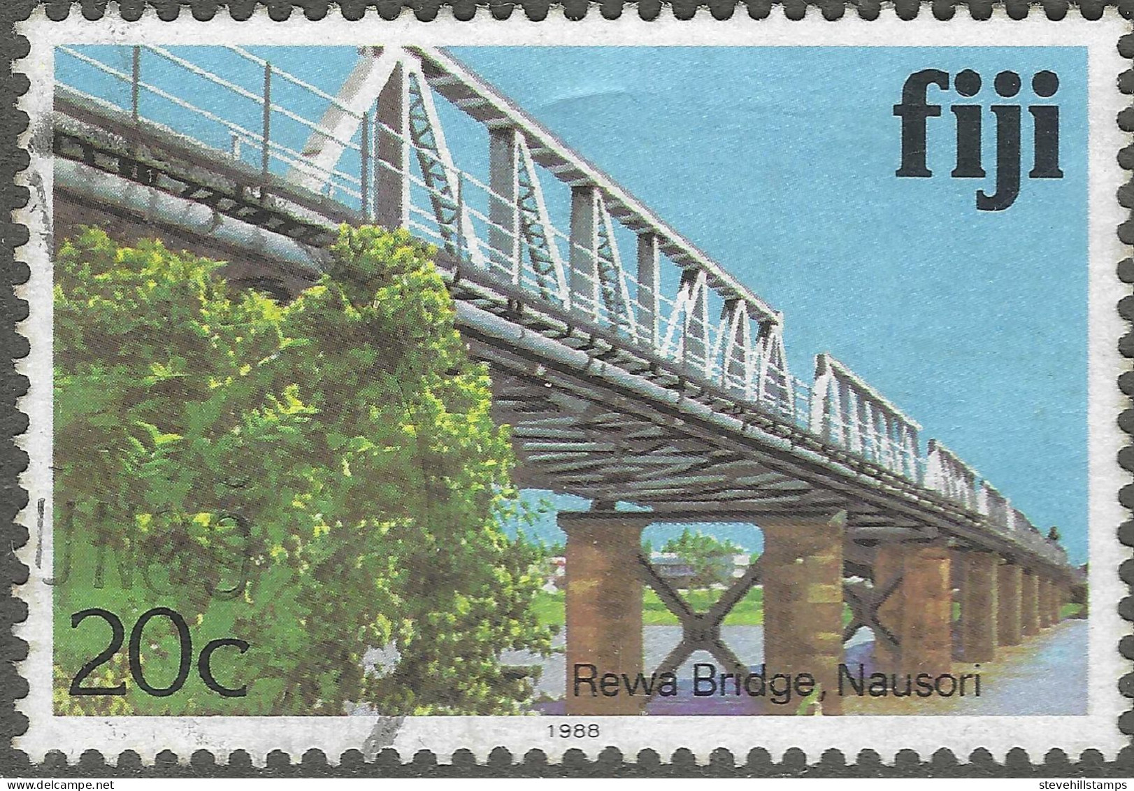 Fiji. 1979 Architecture. 20c Used. 1988 Date Imprint. SG 589A - Fidji (1970-...)