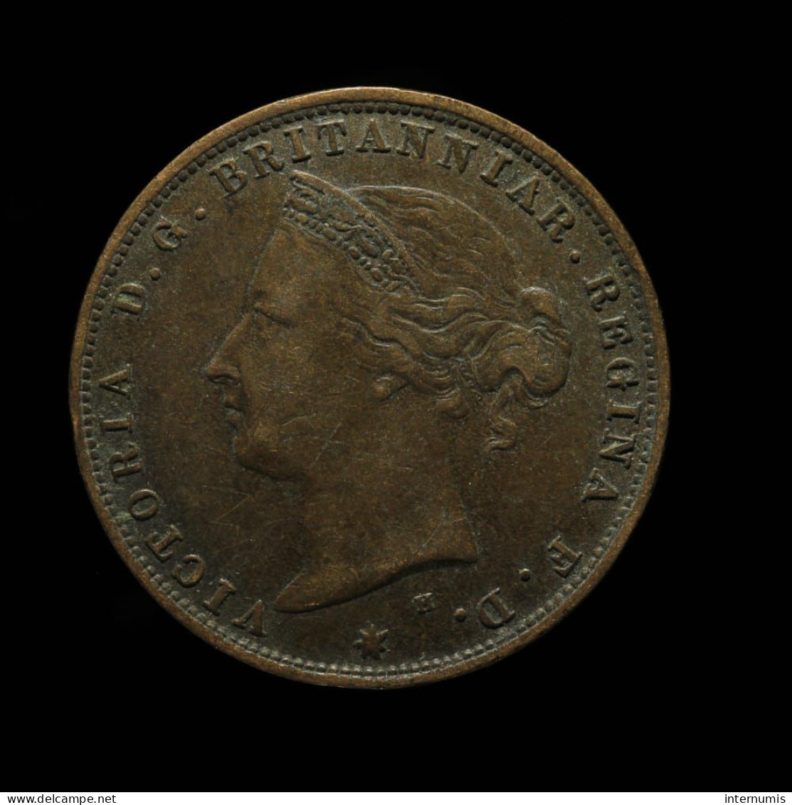 Jersey, Victoria, 1/12 Shilling, 1877, H- Heaton, Bronze, TTB (EF), KM#8 - Jersey
