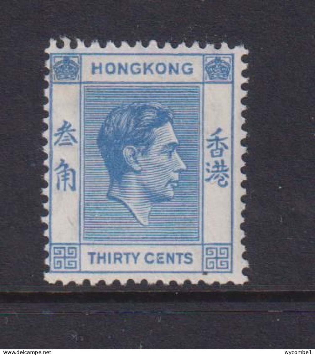 HONG KONG  -  1938-52 George VI Multiple Script CA 30c Hinged Mint - Ungebraucht