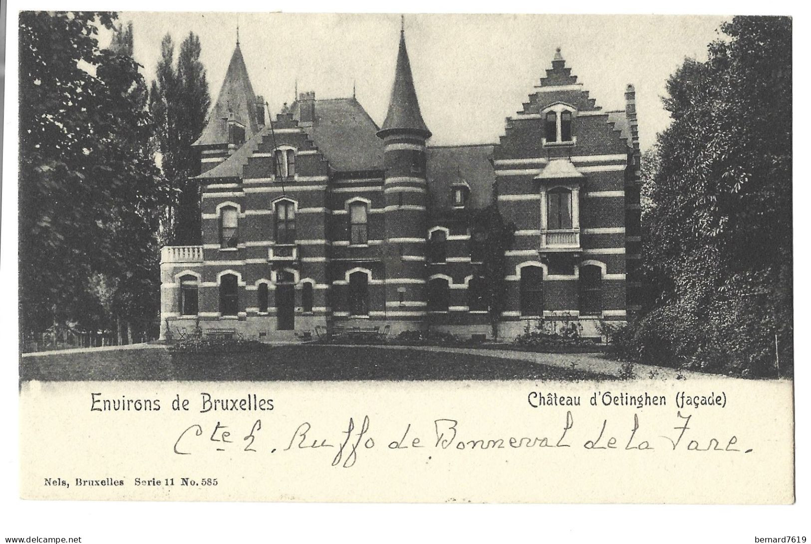 Belgique -   Bruxelles Environs -  Chateau  D'oetinghen  - Facade -  Comte  H  Ruffo  De  Bonnenval - Gooik