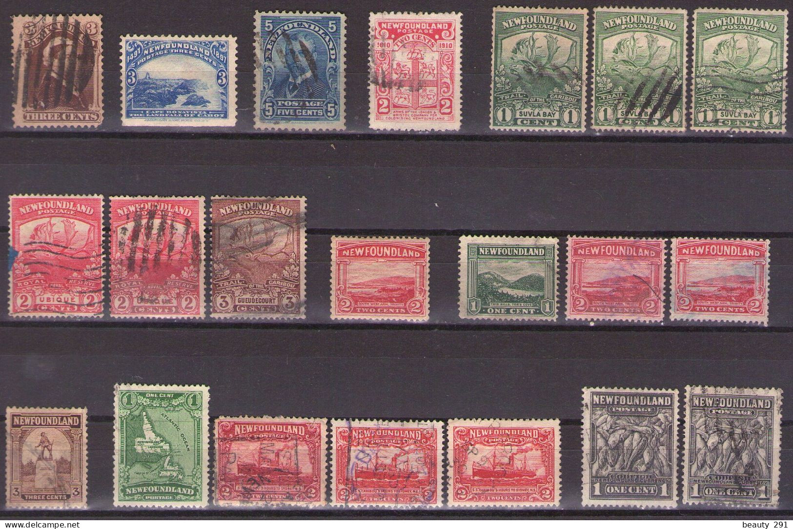 NEWFOUNDLAND - 1887-1932 - LOT - USED,2 STAMPS MH* - 1865-1902