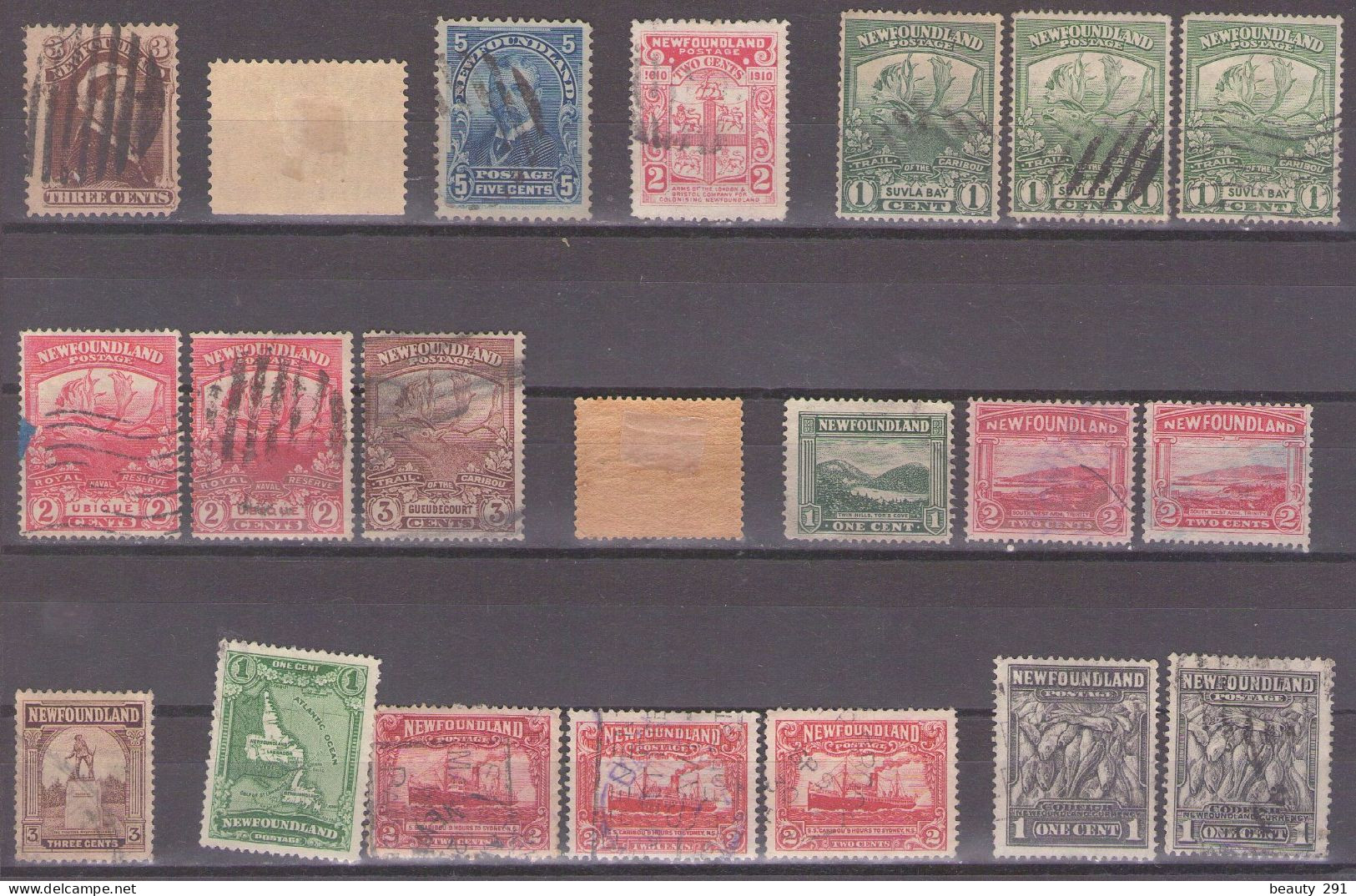 NEWFOUNDLAND - 1887-1932 - LOT - USED,2 STAMPS MH* - 1865-1902