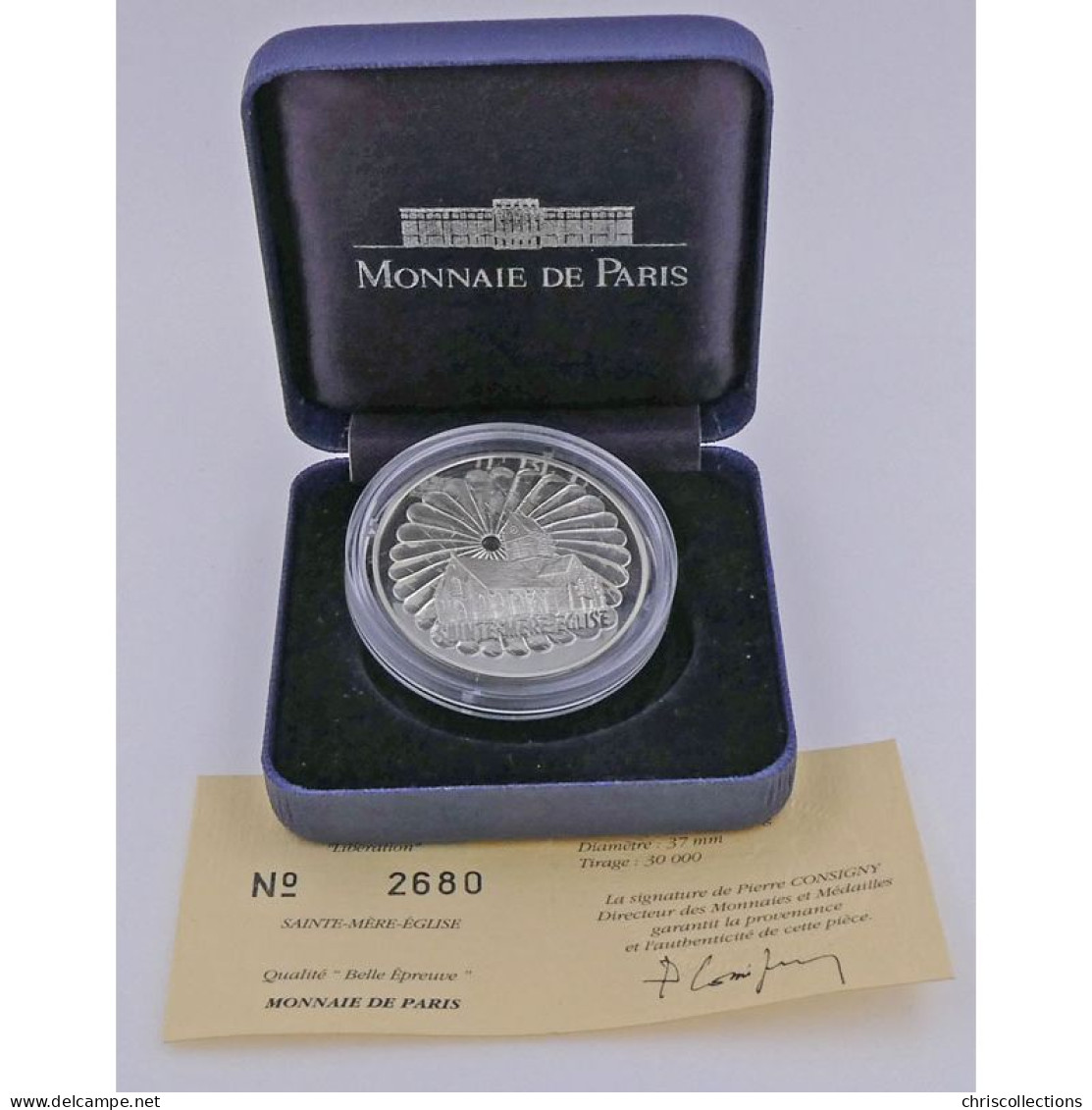 100 Francs 1994 BE, Sainte Mère Eglise, KM#1043 - Herdenking