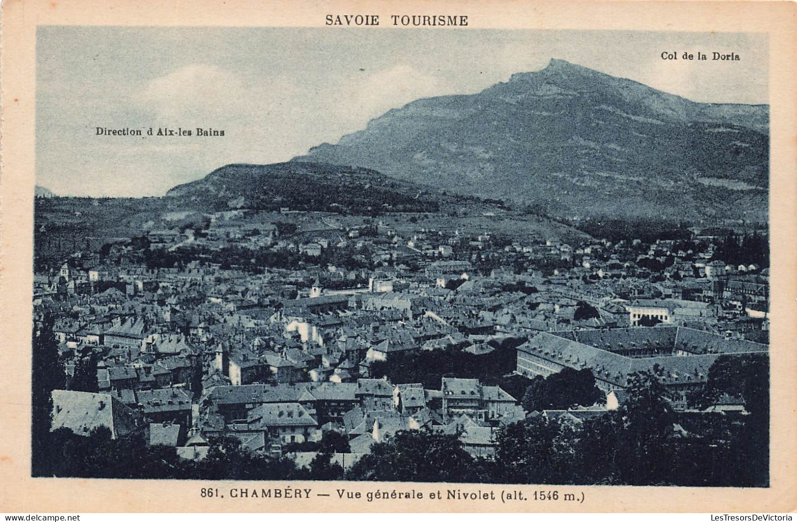 FRANCE - Chambery - Vue Générale Et Nivolet (alt 1546m) - Carte Postale Ancienne - Chambery