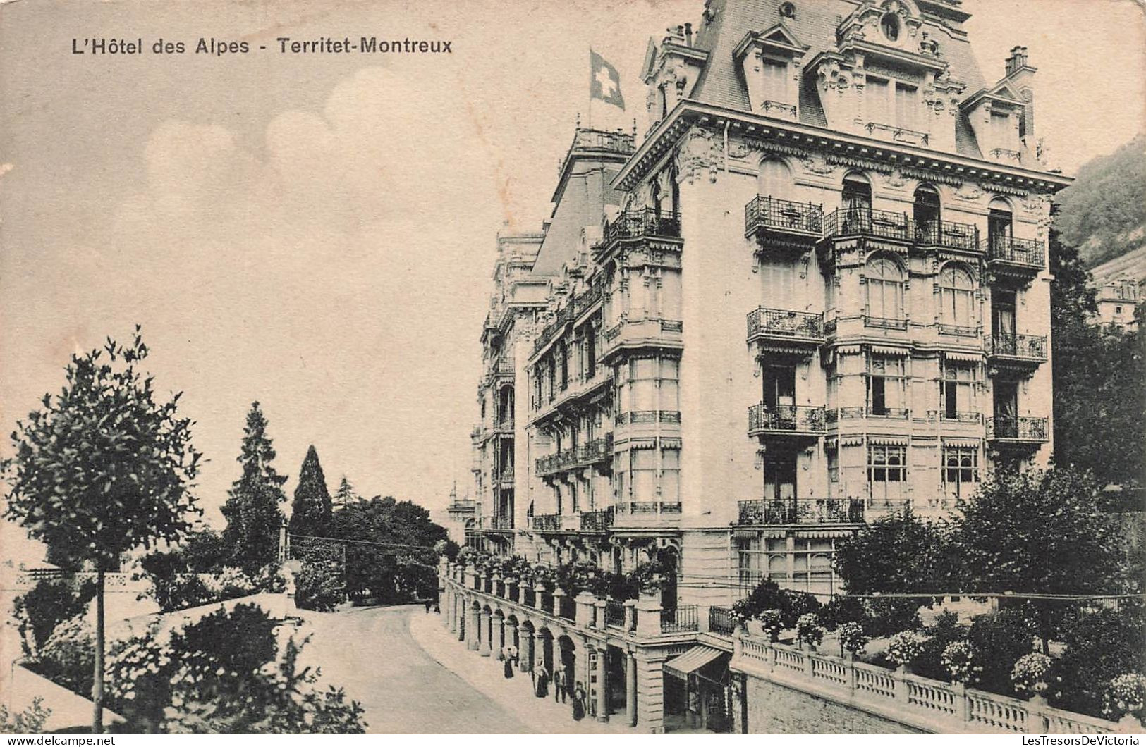 SUISSE - Territet - Montreux  - L'hôtel Des Alpes - Carte Postale Ancienne - Montreux