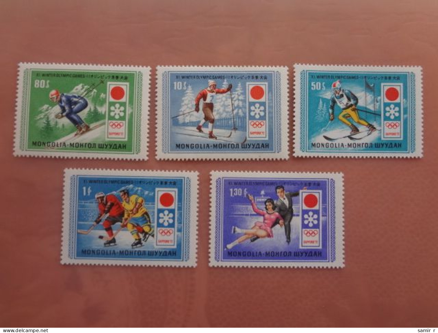 1972	Mongolia Winter Olympic Sport Hockey (F69) - Mongolie