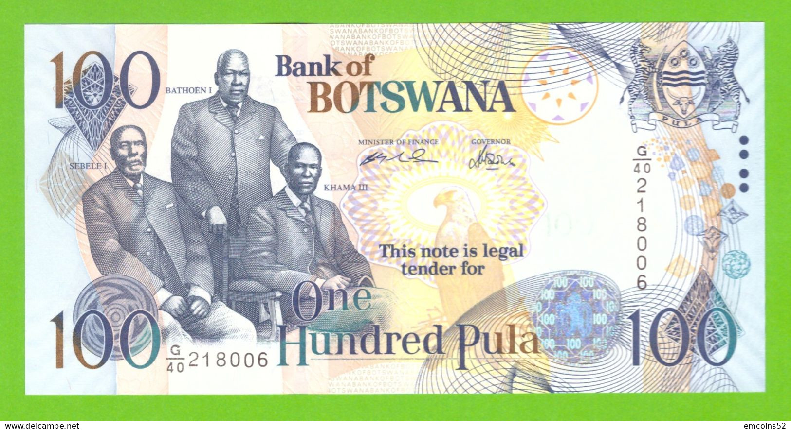 BOTSWANA 100 PULA 2005 P-29b  UNC - Botswana