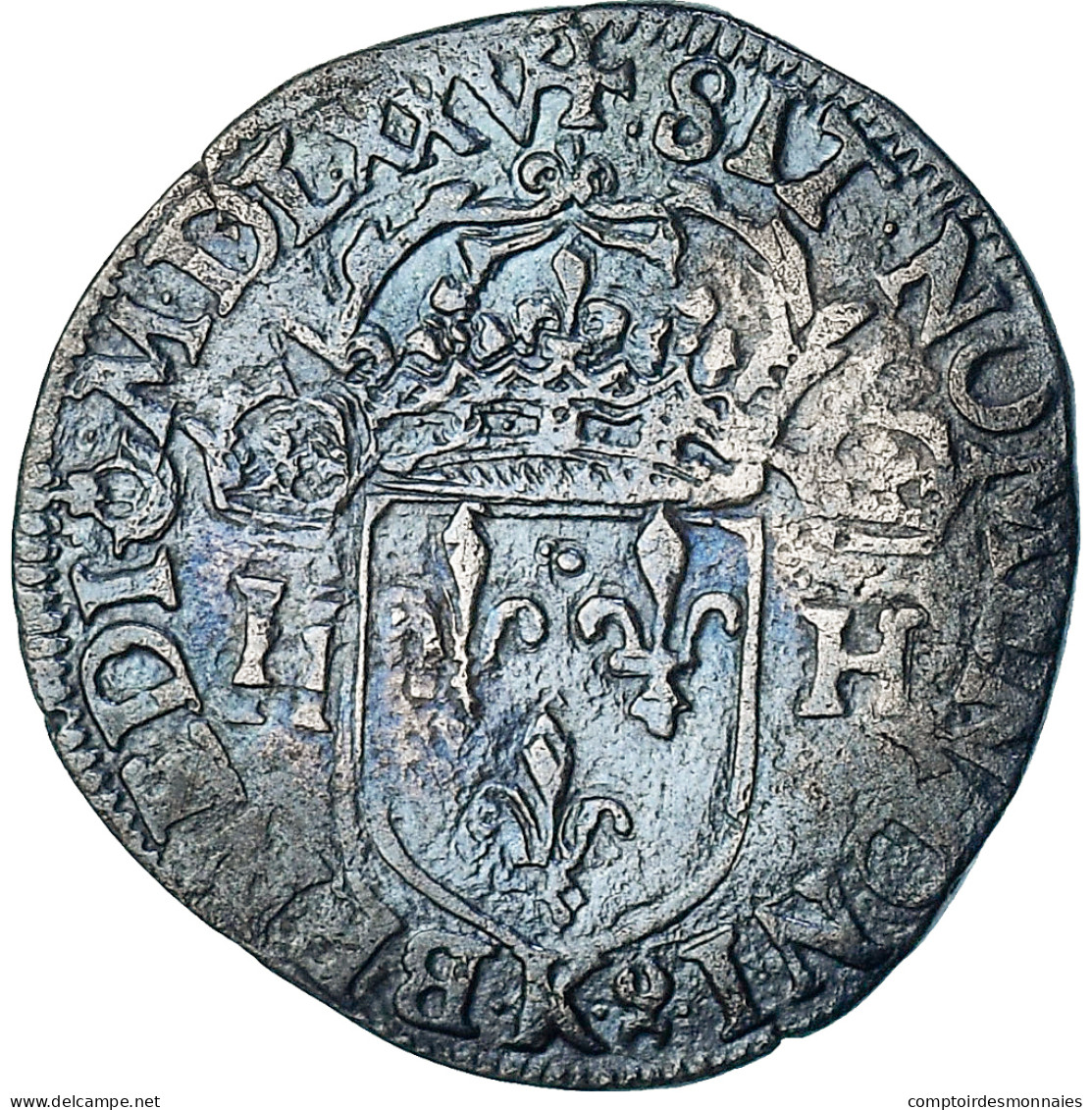 France, Henri III, Teston, 1575, Bordeaux, 1st Type, TB+, Argent, Gadoury:490 - 1574-1589 Hendrik III