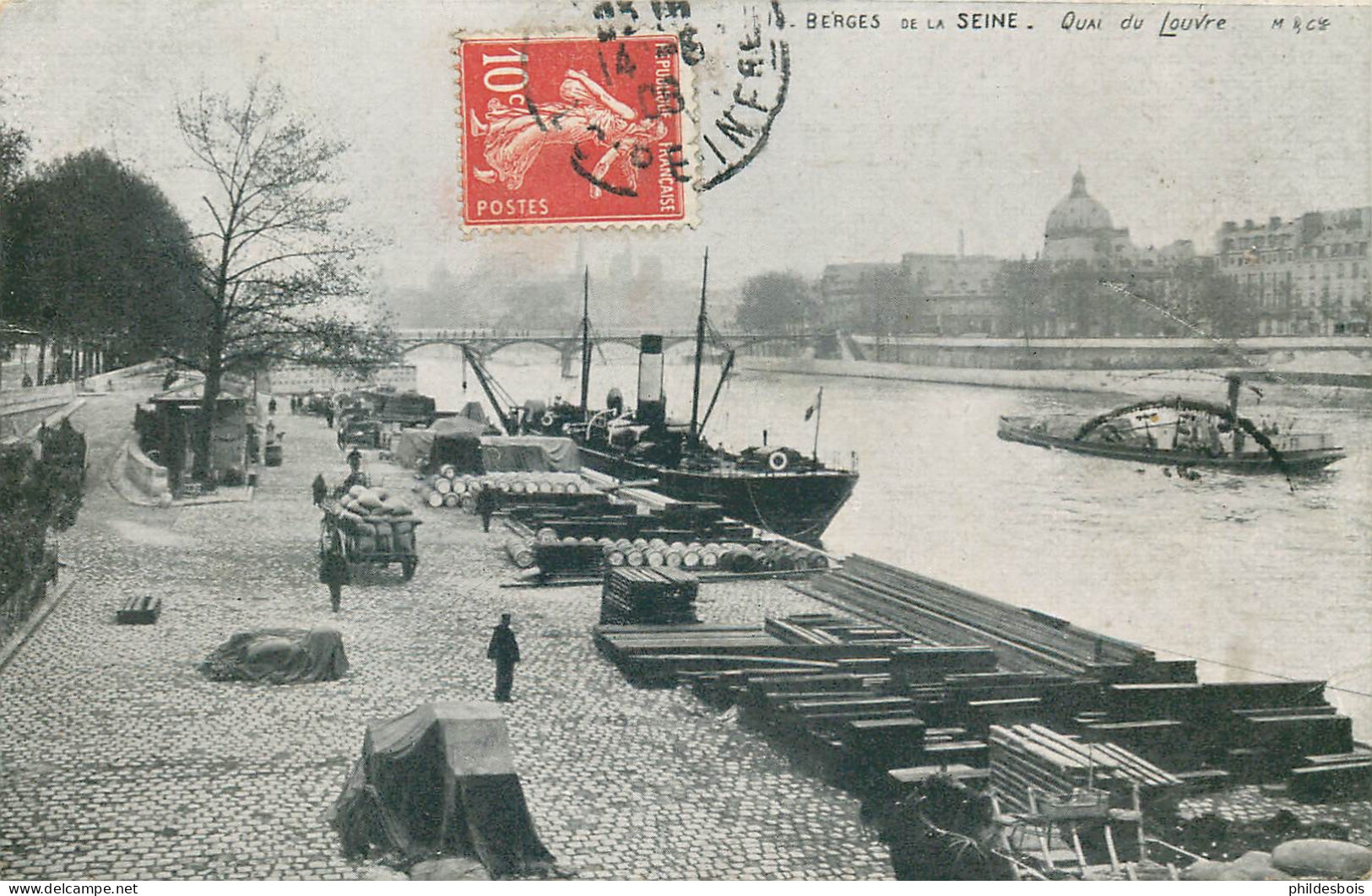 PARIS   ( Berges De La Seine  )  QUAI DU LOUVRE - La Seine Et Ses Bords