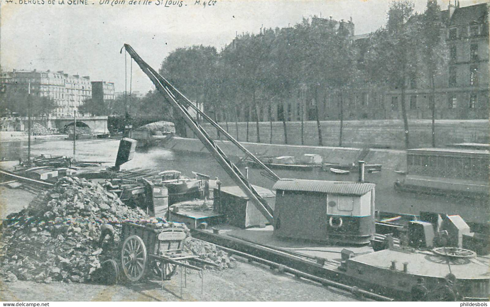 PARIS   ( Berges De La Seine  )  UN COIN DE L'ILE SAINT LOUIS - La Seine Et Ses Bords