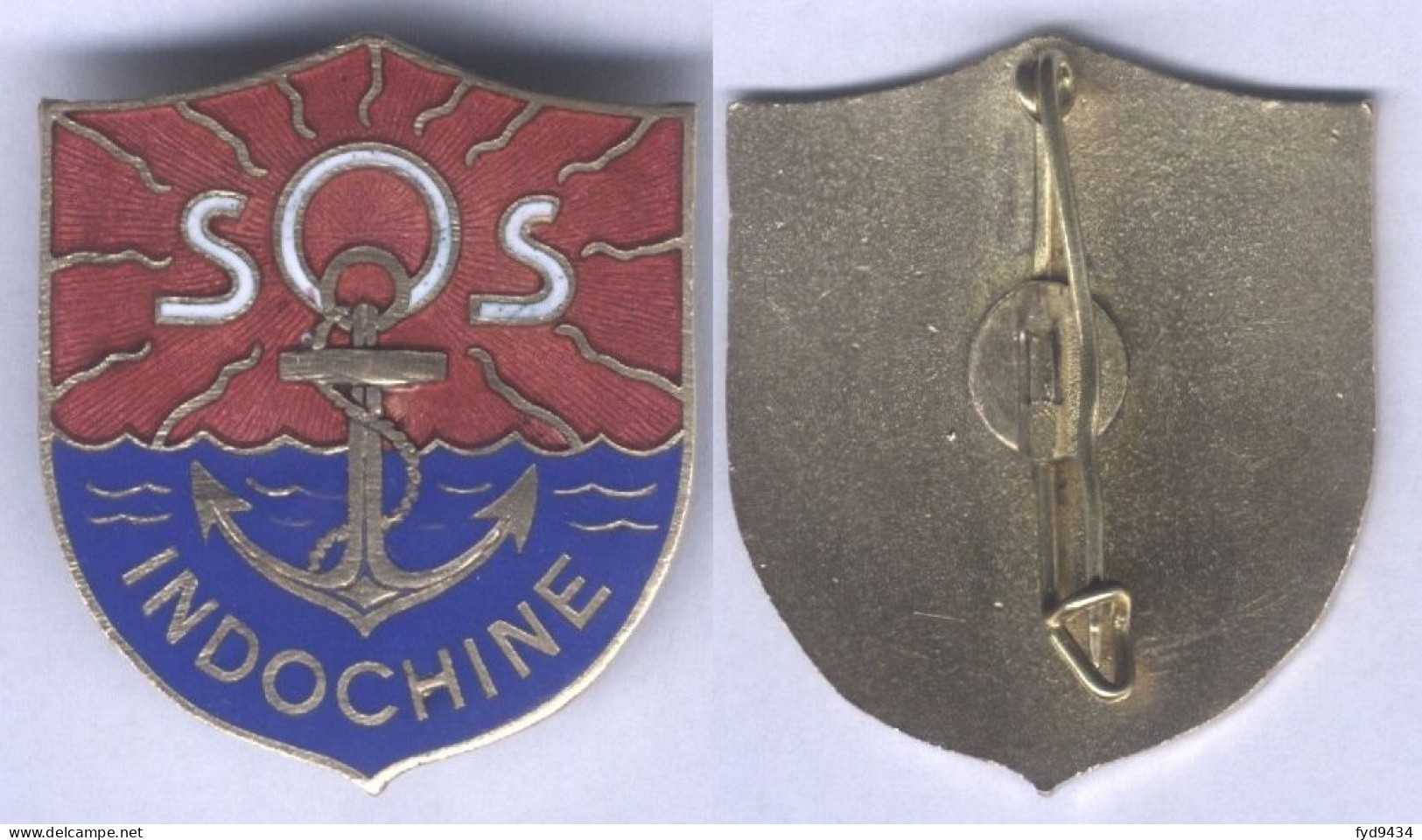 Insigne De Société De Sauvetage En Mer En Indochine - Marinera