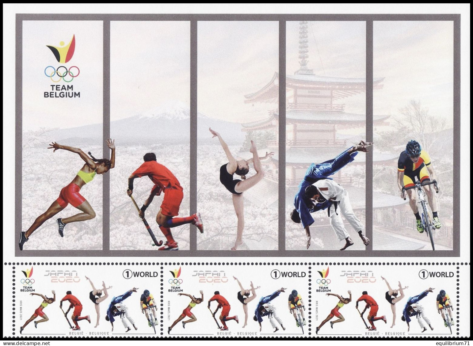 F5017**(3 Timbres/Zegels) - Jeux Olympiques/Olympische Spelen/Olympische Spiele/Olympic Games - Japon / Japan - MONDE - Estate 2020 : Tokio