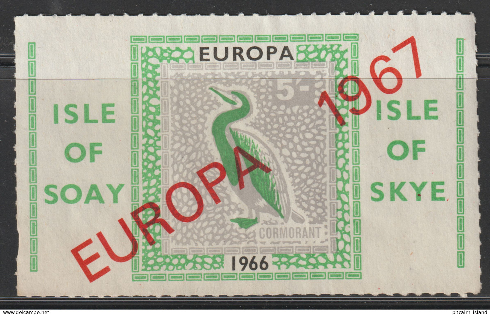 GB Soay Island Of Scottland  1967   Nr. 47A Overprint Europa 1967  Rouletted     MNH - Cinderelas