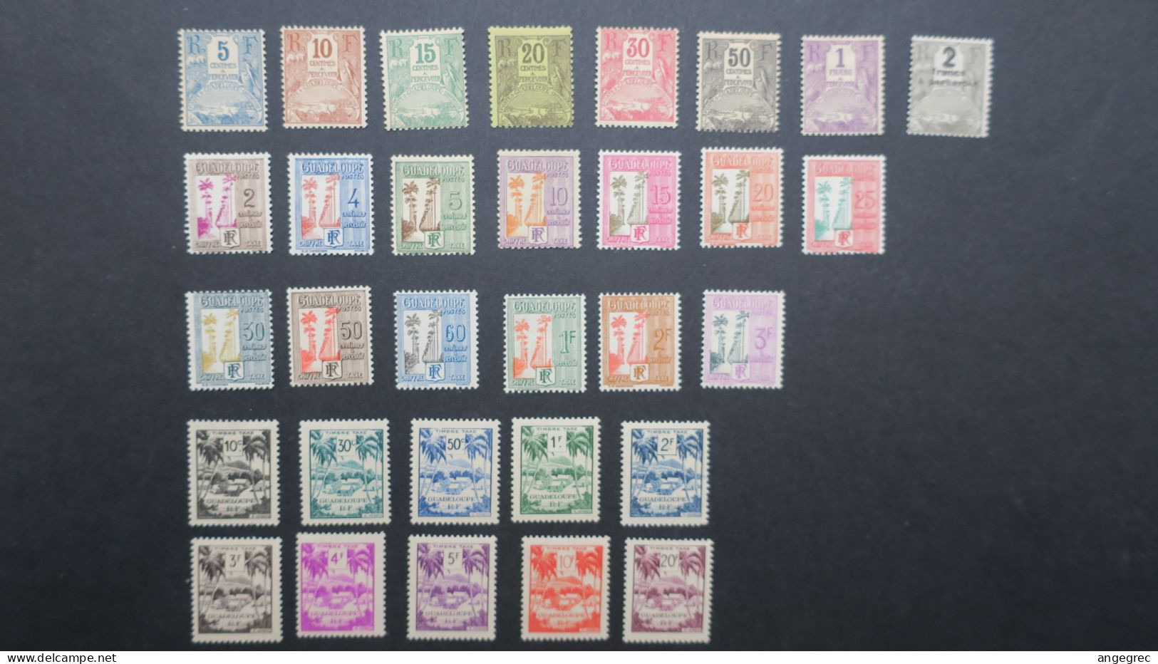 Timbre Lot De 31 Taxe  Guadeloupe  1904 à 1947  C: 53 € Neuf */**  Voir Scan - Portomarken