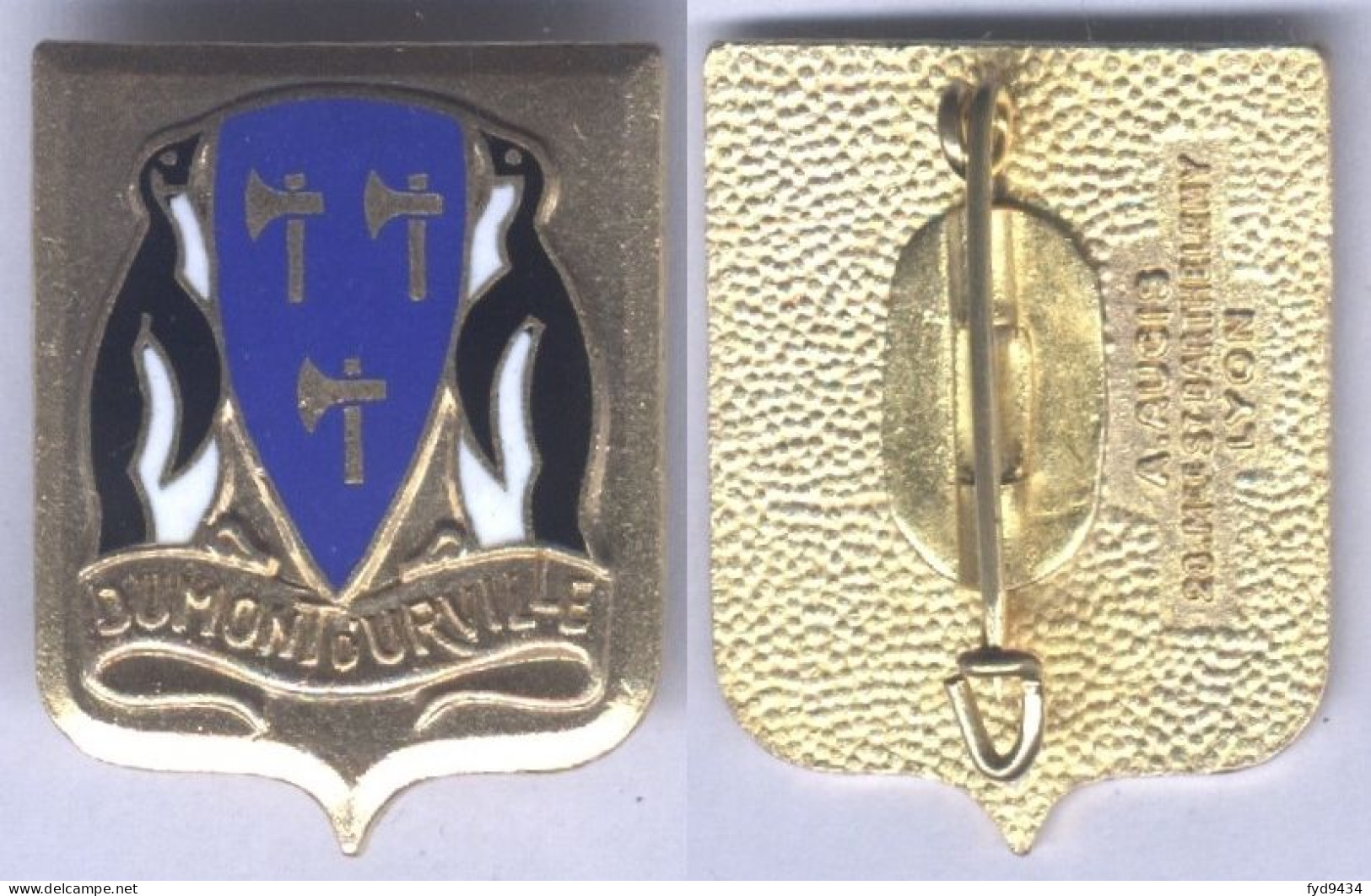 Insigne De L'Aviso Colonial Dumont Durville ( Bandeau Doré ) - Marine