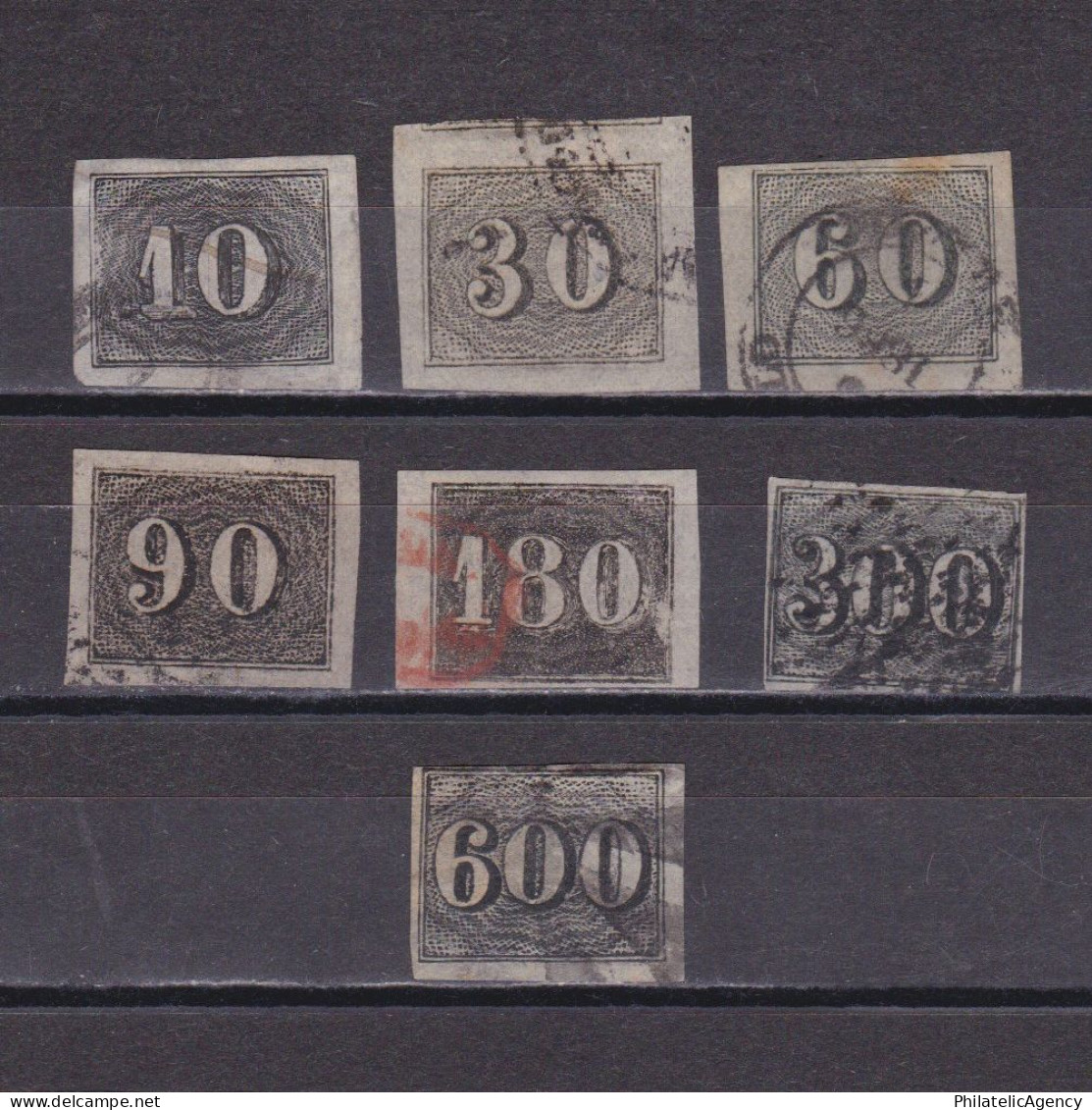BRAZIL 1850, Sc# 21-28, CV $303, Part Set, Used - Usados