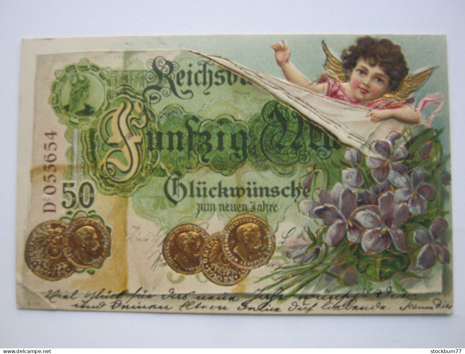 MÜNZEN , Geldschein  , Schöne Karte  Um 1907 - Monnaies (représentations)