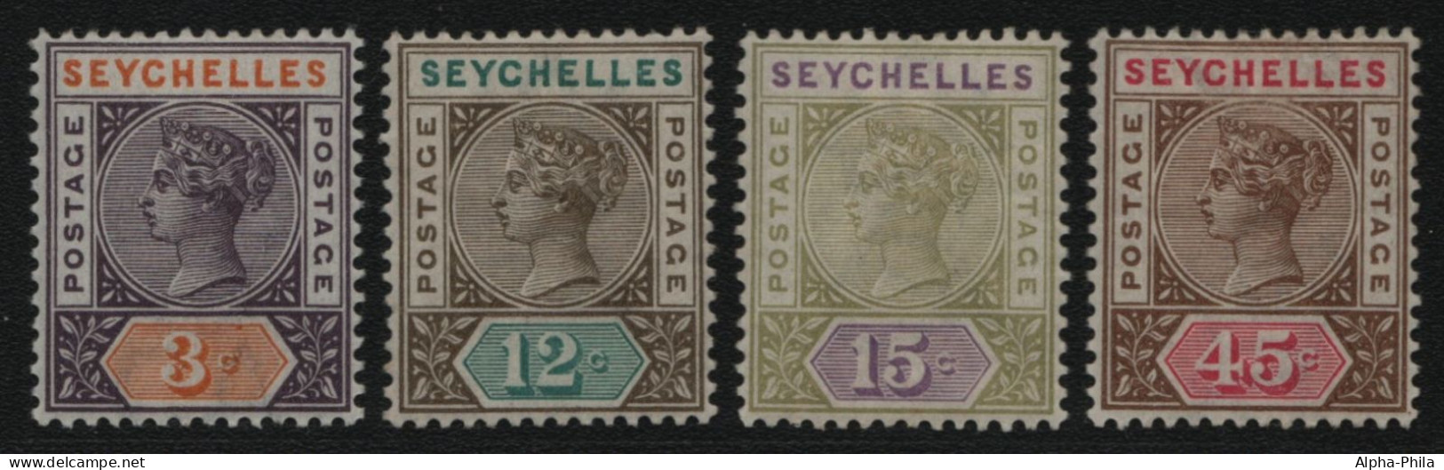 Seychellen 1893 - Mi-Nr. 14-17 * - MH - Königin Victoria - Seychelles (...-1976)