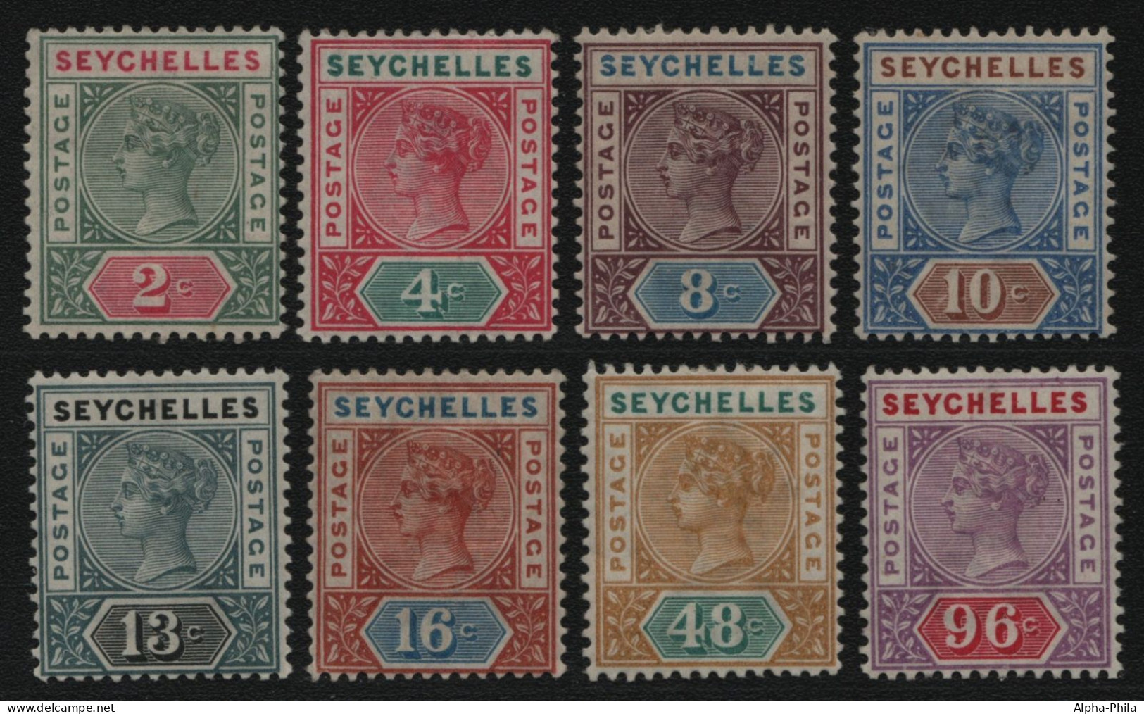 Seychellen 1890 - Mi-Nr. 1-8 * - MH - Königin Victoria - Seychelles (...-1976)