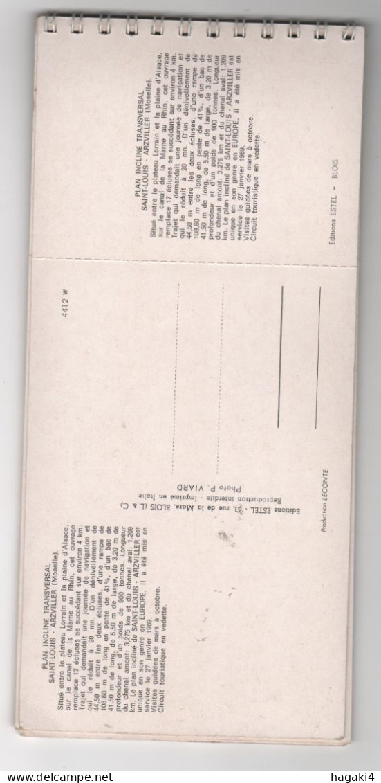 CPM 57 : PLAN INCLINE TRANSVERSAL SAINT-LOUIS-ARZVILLER - Carnet de 9 CPM incomplet - années 1970