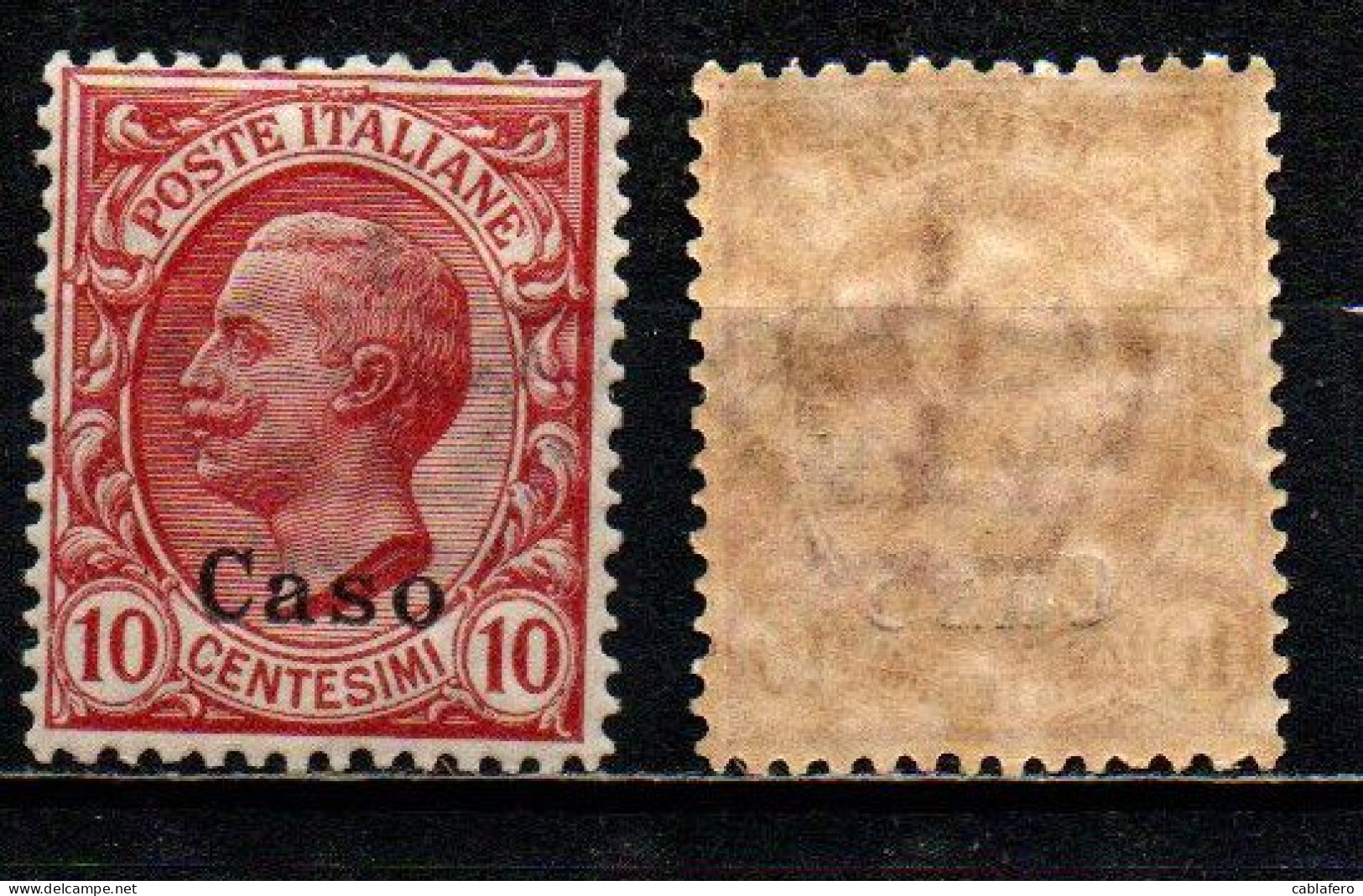 COLONIE ITALIANE - CASO - 1912 - VITTORIO EMANUELE III - 10 C - LEONI - MNH - Aegean (Caso)